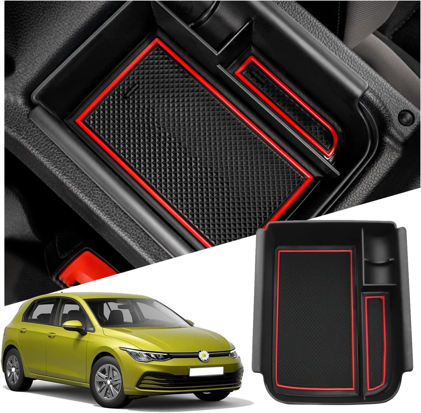 VW Golf 8 GTI Mk8 Center Armrest Storage Tray 2020+ - LFOTPP Car Accessories