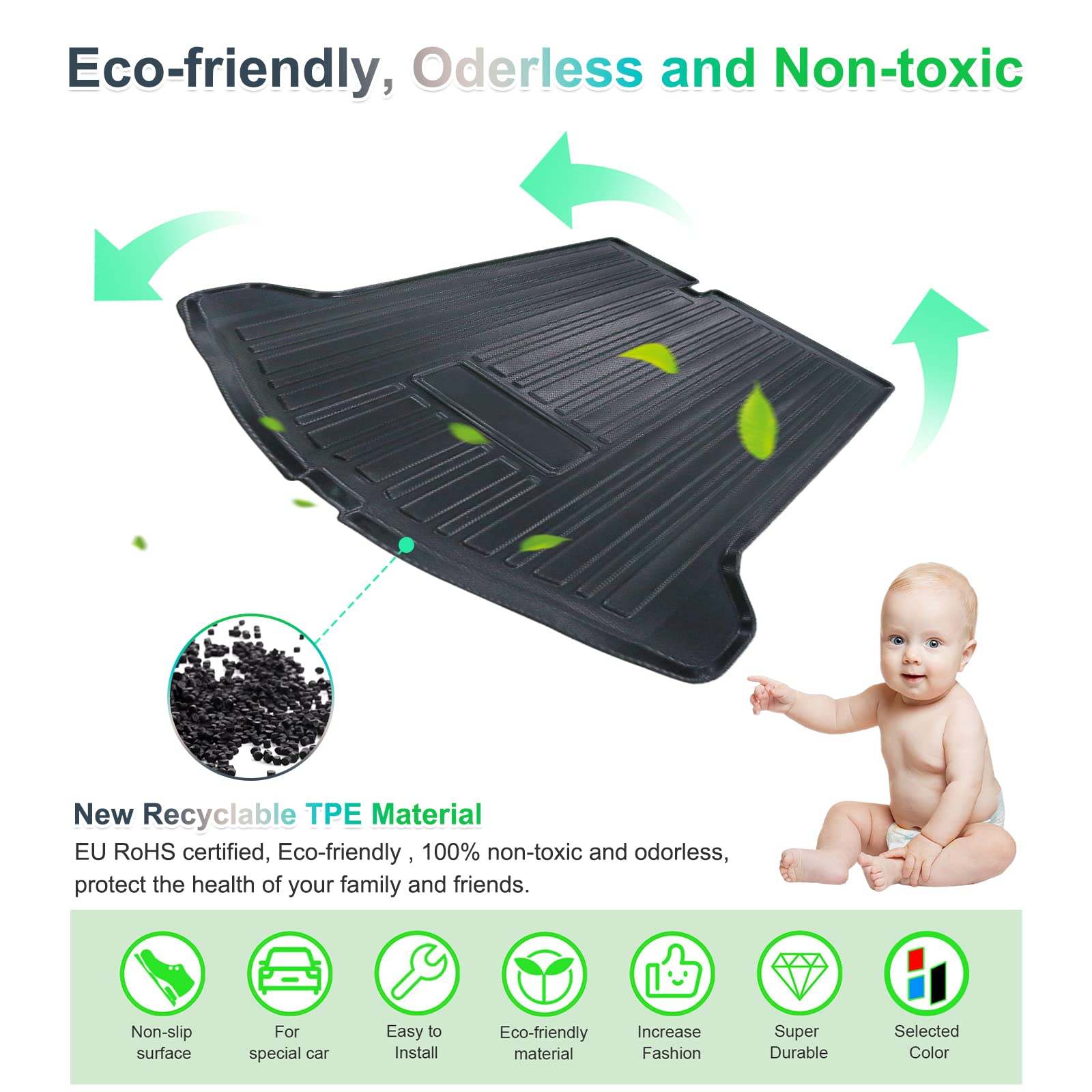 VW ID.3 Trunk Mats 2021+ - LFOTPP Car Accessories