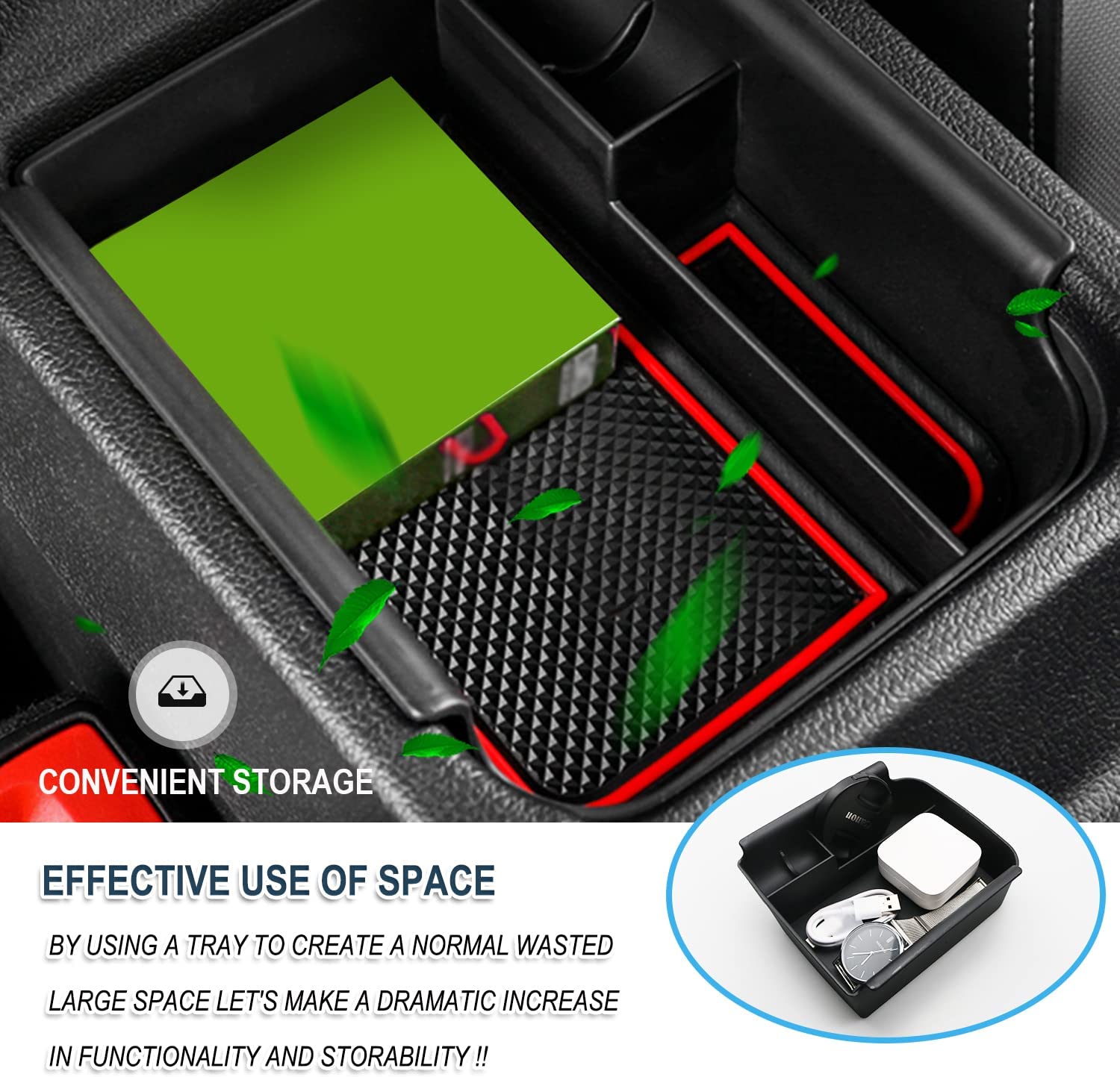 VW Golf 8 GTI Mk8 Center Armrest Storage Tray 2020+ - LFOTPP Car Accessories