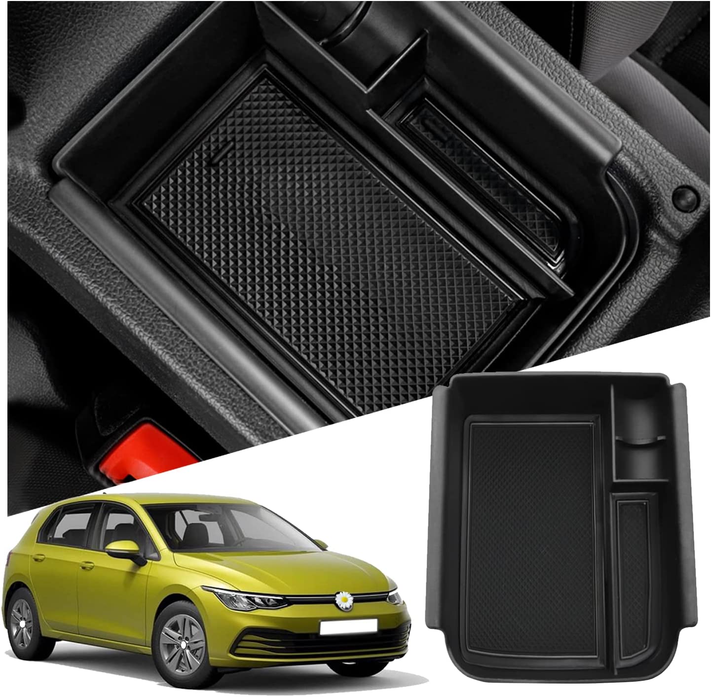 VW Golf 8 GTI Mk8 Center Armrest Storage Tray 2020+ - LFOTPP Car Accessories