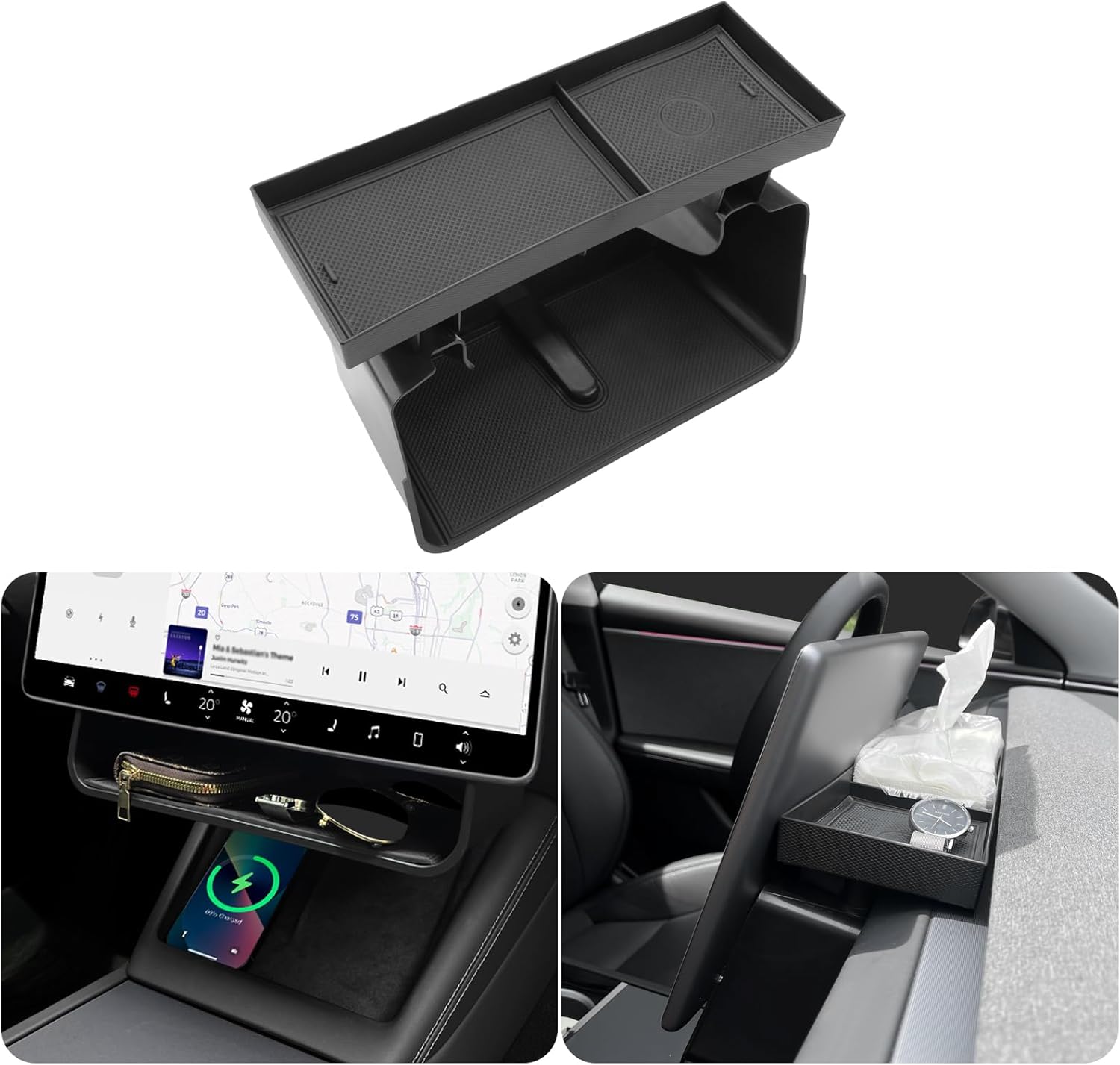 For Tesla Model 3 Center Console Organizer 2024