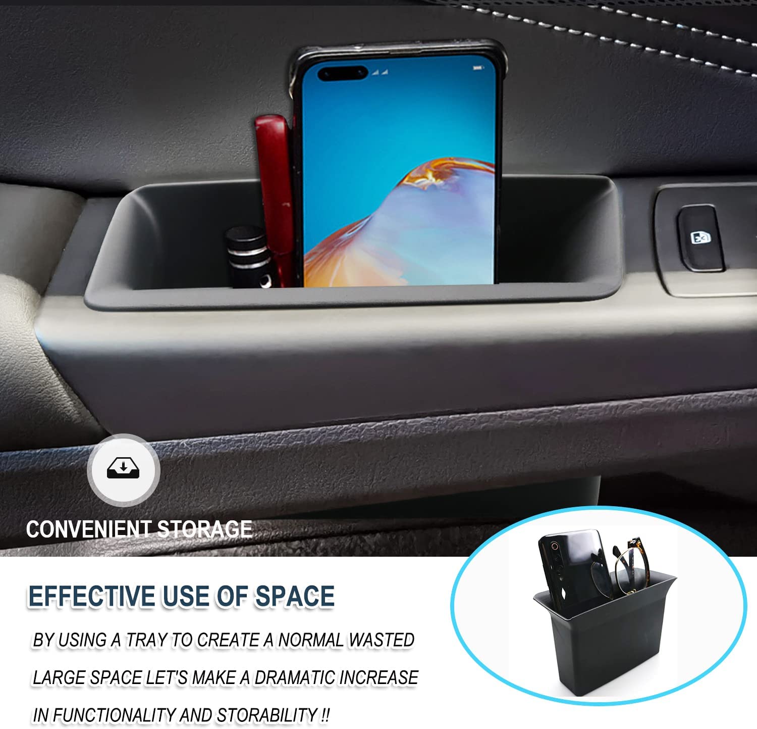 VW Golf 8 GTI Mk8 Center Armrest Storage Tray 2020+ - LFOTPP Car Accessories