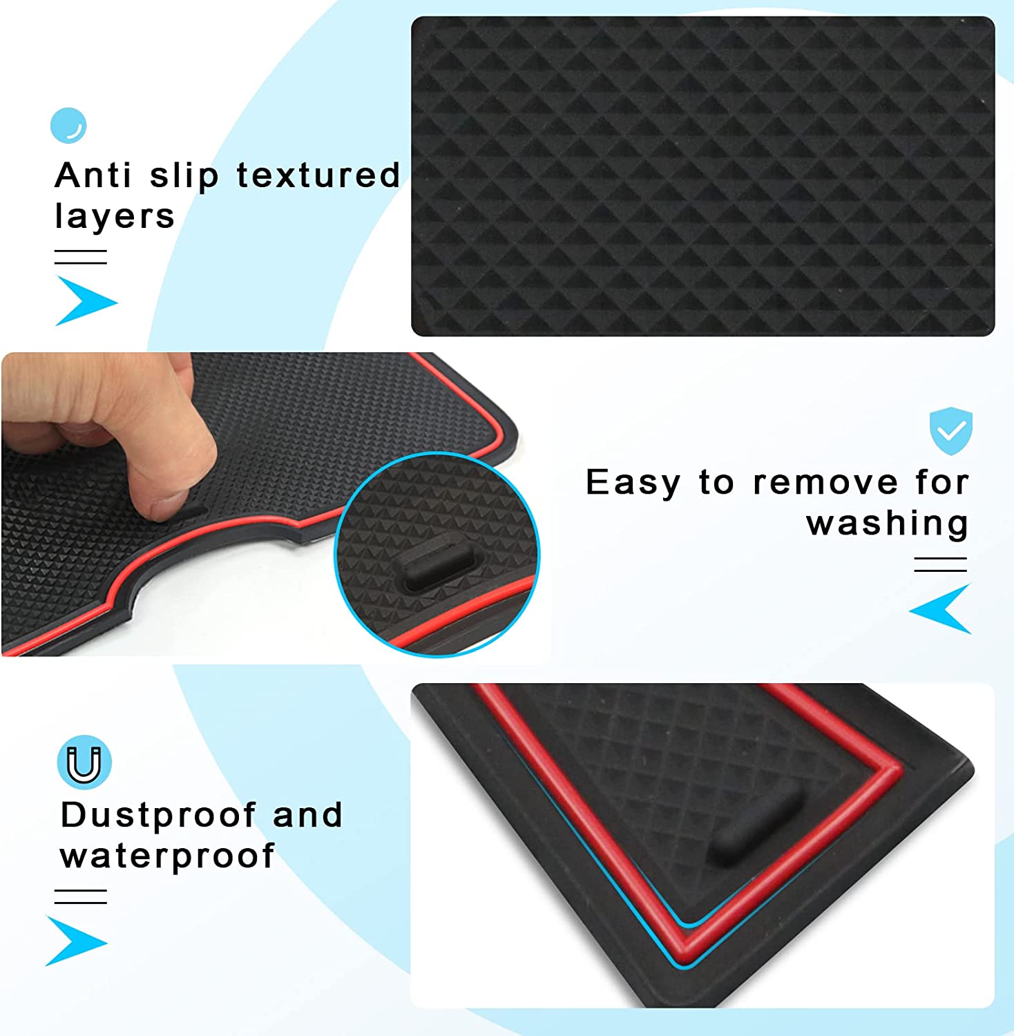 Audi Q3 F3 mk2 Door Slot Mats 2019 2020 - LFOTPP Car Accessories