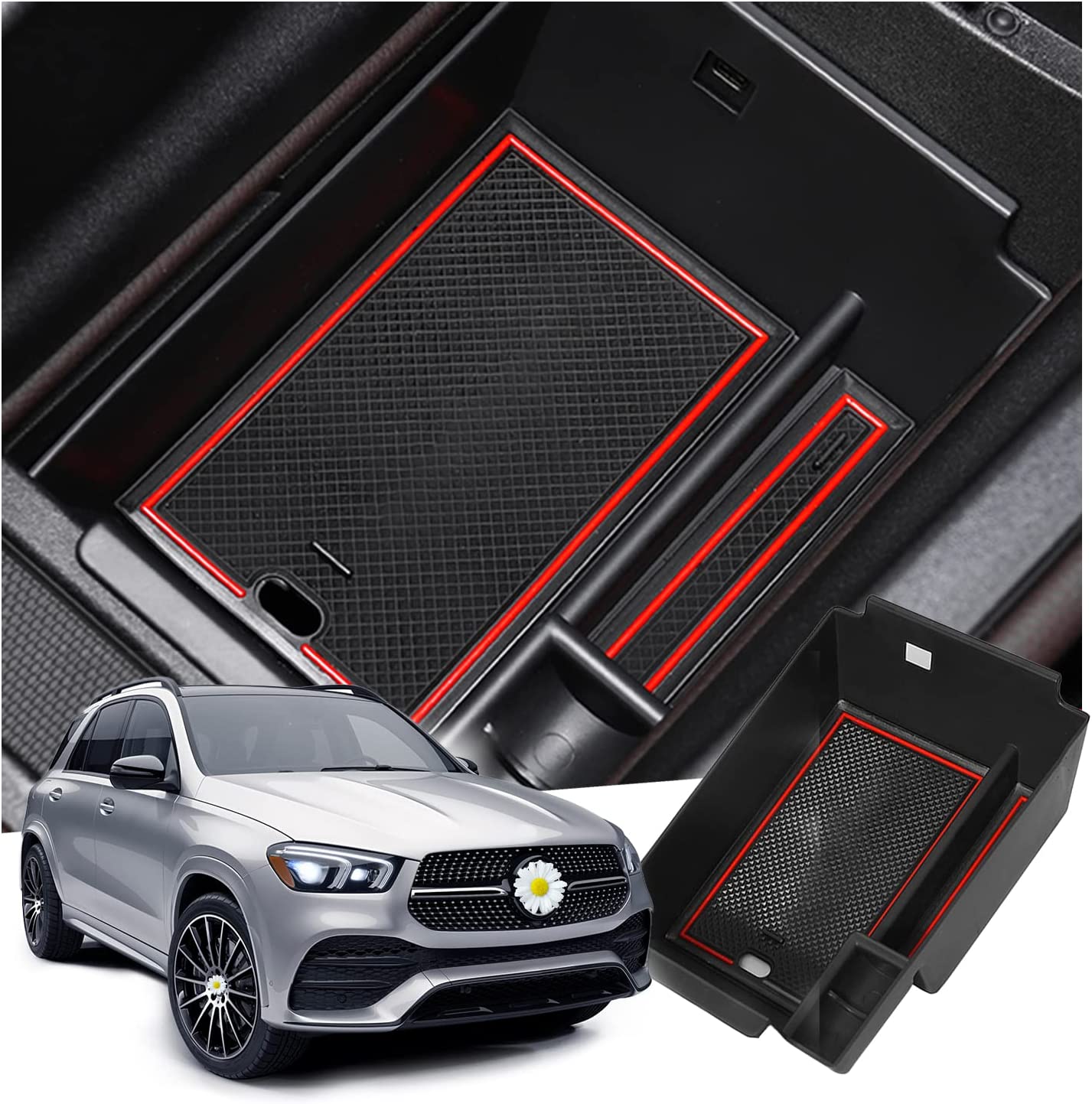 Mercedes GLE W167 GLS X167 Center Armrest Storage Tray 2020+ - LFOTPP Car Accessories