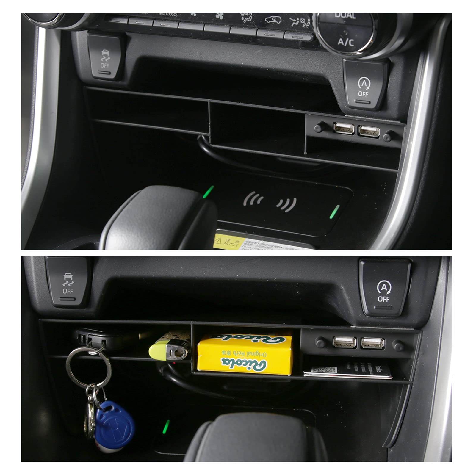 Bandeja de almacenamiento multifuncional con control central Toyota RAV4 5 2019+