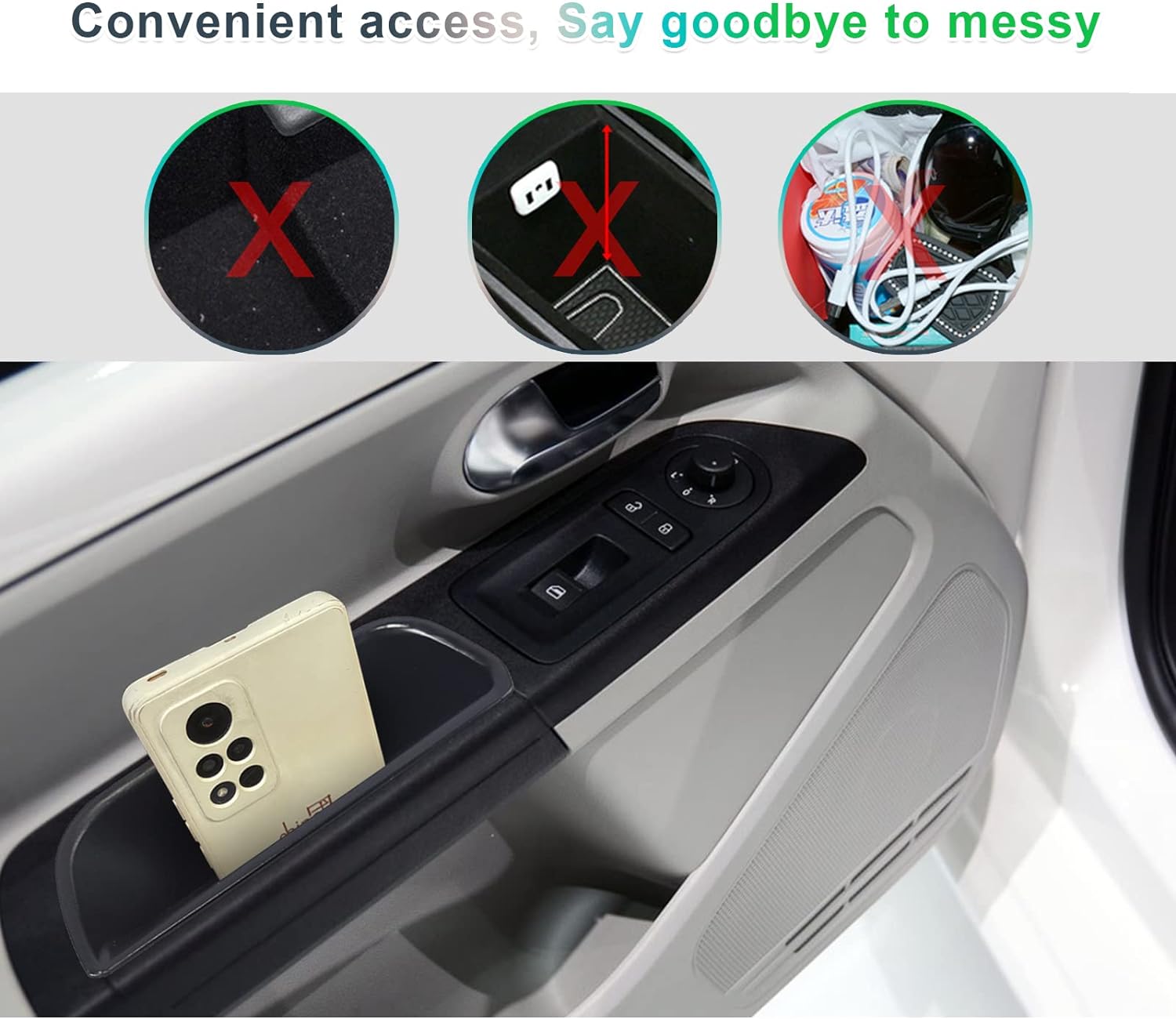 For VW UP GTI/Seat MII/Skodα Citigo Front Door Storage Box 2013-2023
