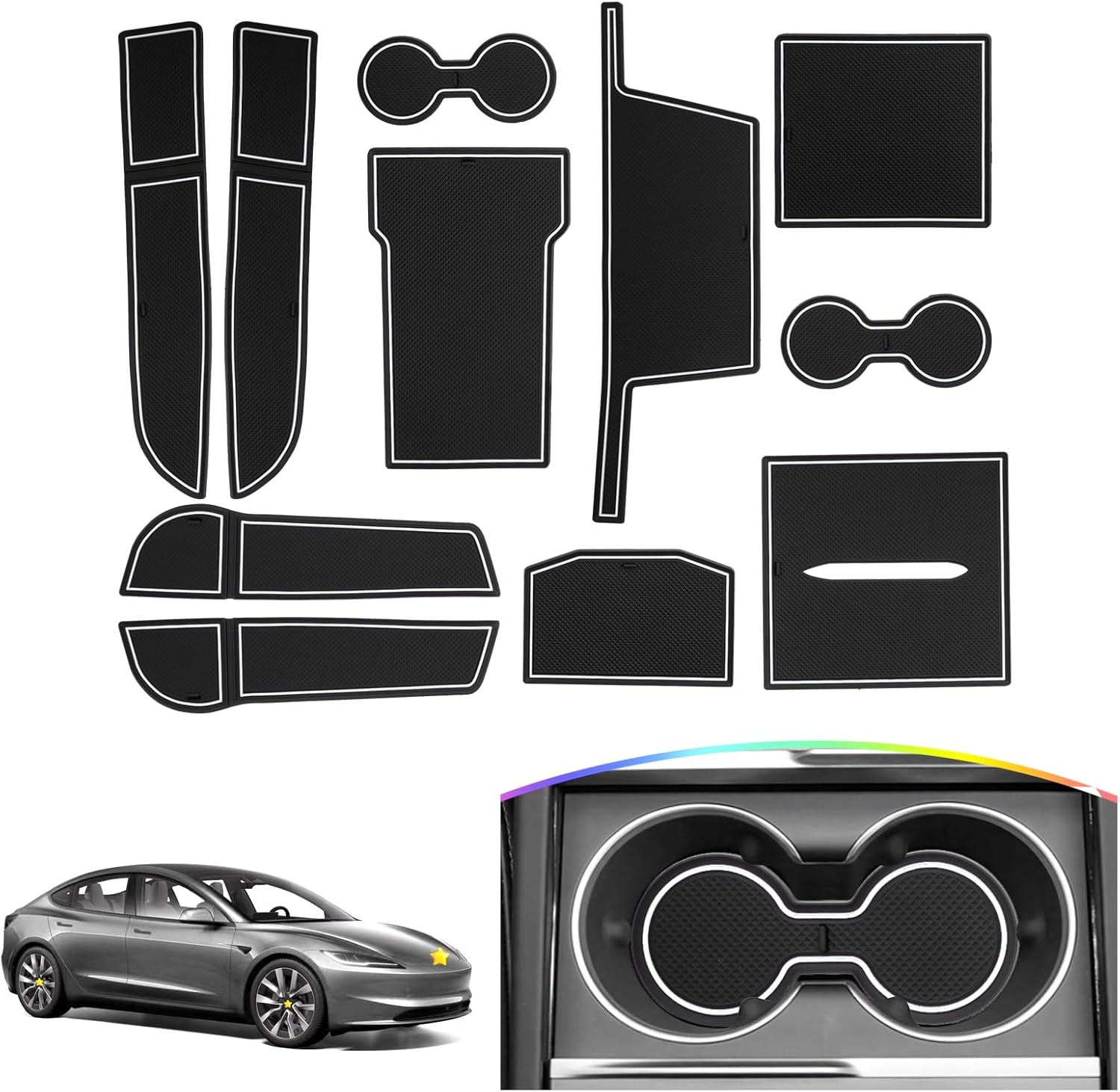 For Tesla Model 3 Highland Door Slot Mats 2024 2025 2026