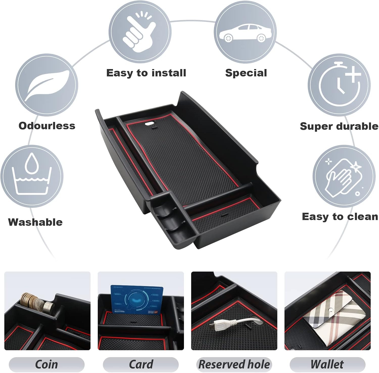 For Ford Bronco Sport CX430 Center Armrest Storage Tray 2021+