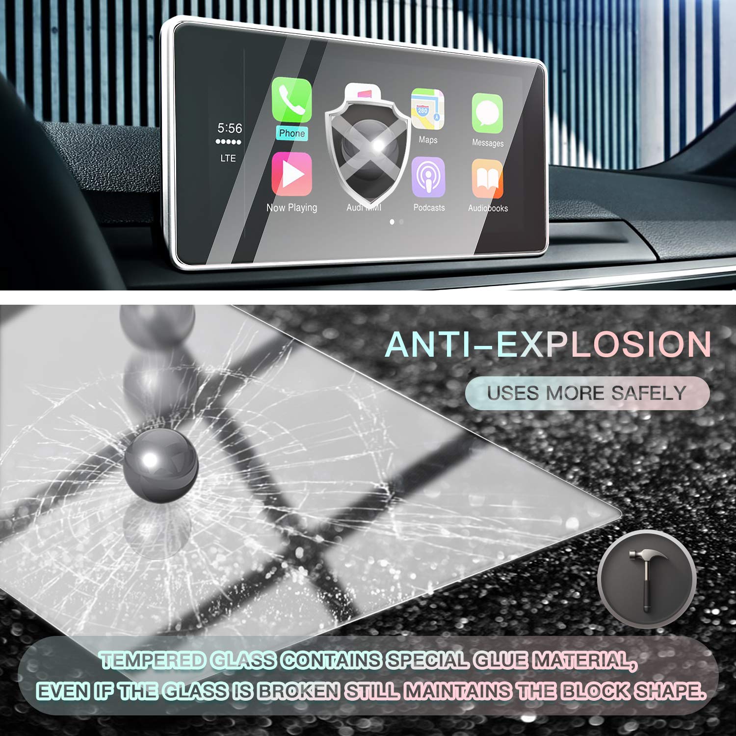 Audi A4 B9 A5 Q5 Screen Protector 2016-2019 - LFOTPP Car Accessories