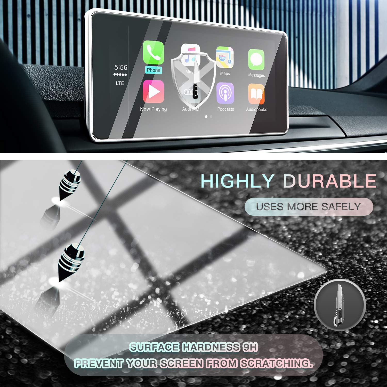 Audi A4 B9 A5 Q5 Screen Protector 2016-2019 - LFOTPP Car Accessories