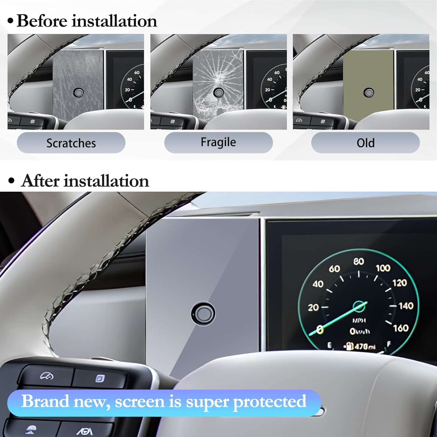For Hyundai Santa Fe Navigation & Dashboard Nano Screen Protector 2024 2025