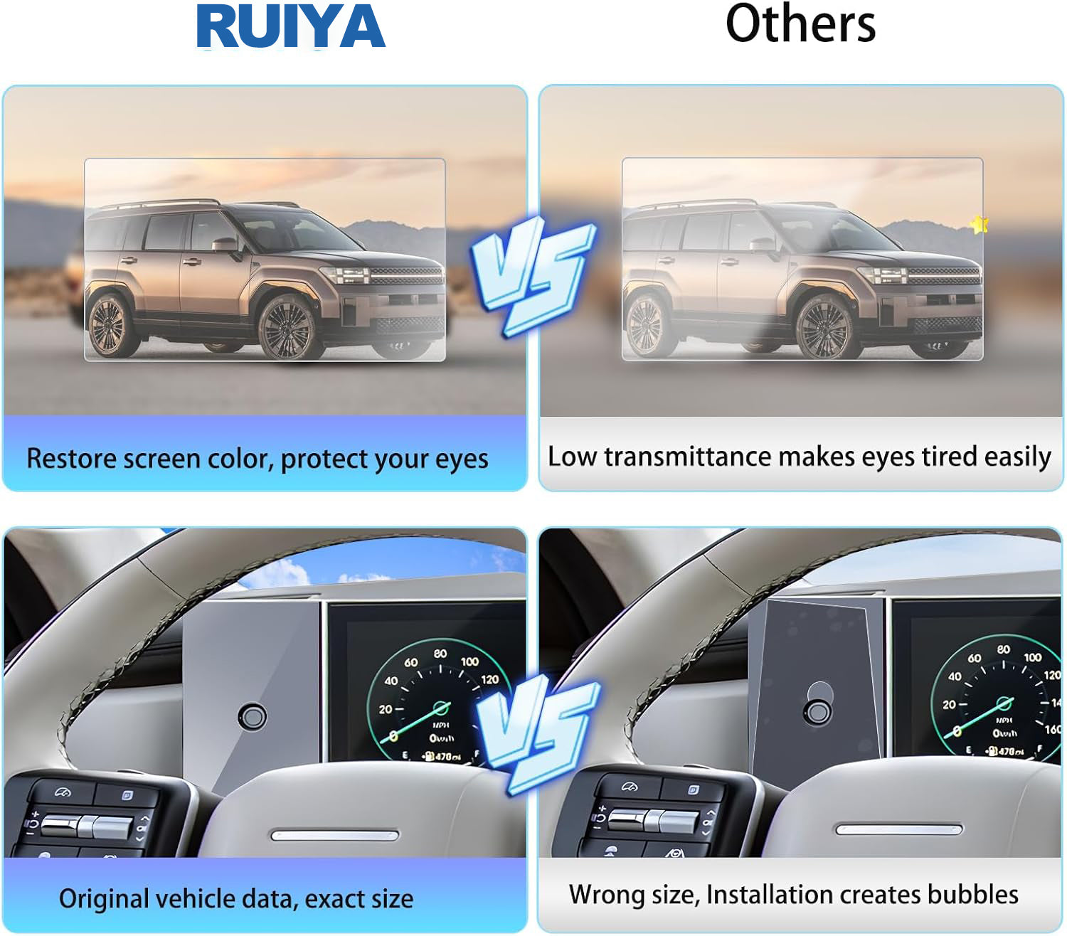 For Hyundai Santa Fe Navigation & Dashboard Nano Screen Protector 2024 2025