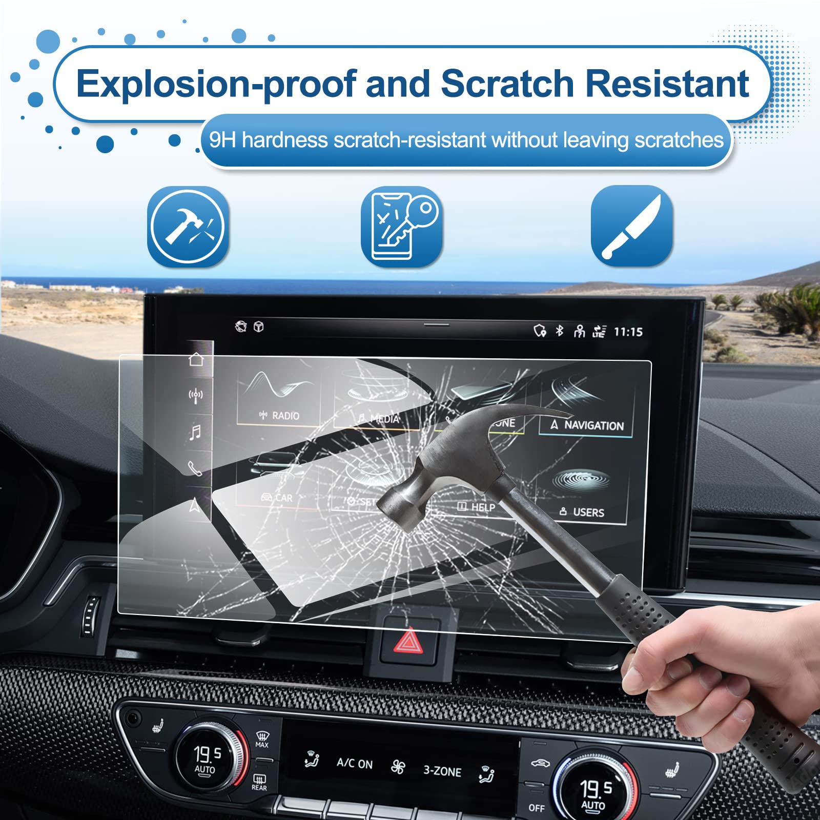Audi A4 A5 Q5 10.1" Screen Protector - LFOTPP Car Accessories