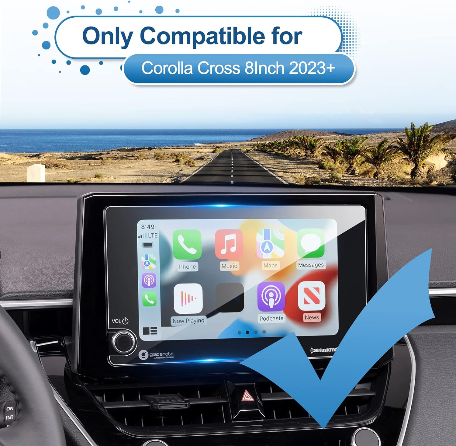 For Toyota Corolla Cross (L/LE/XLE/Hybrid S/Hybrid SE/Hybrid XSE) Screen Protector 2023 2024