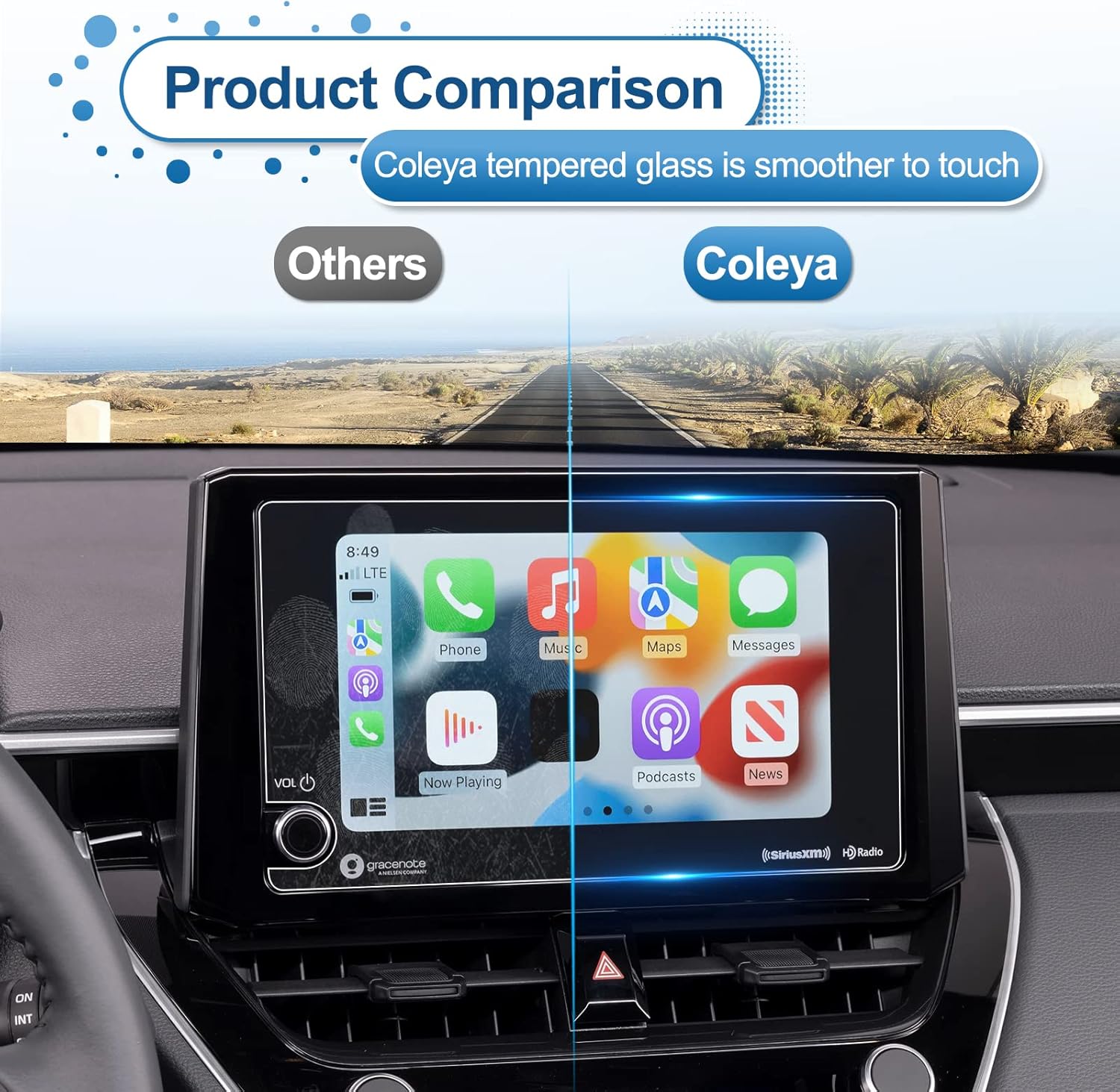 For Toyota Corolla Cross (L/LE/XLE/Hybrid S/Hybrid SE/Hybrid XSE) Screen Protector 2023 2024