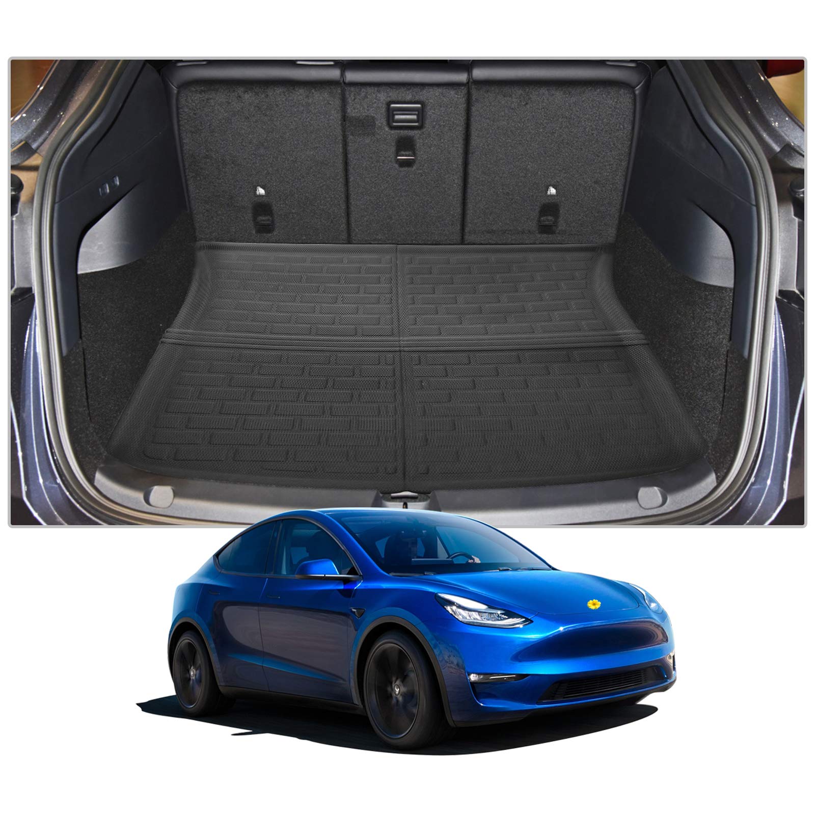 Tesla Model Y: Trunk Lower Compartment Mat (3D-TPR Rubber