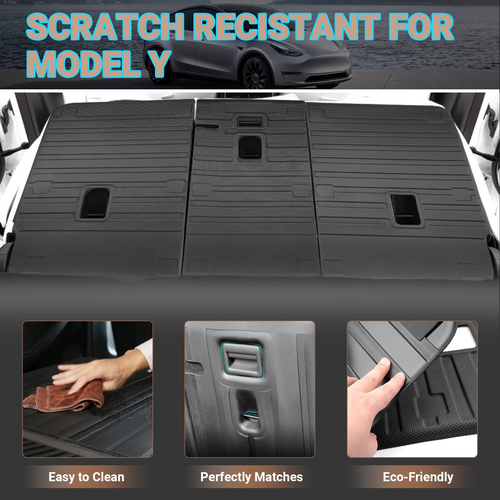 Tesla Model Y Rear Seats Mats 2020+ - LFOTPP Car Accessories