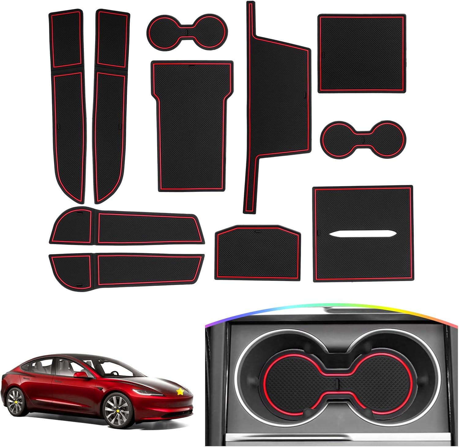 For Tesla Model 3 Highland Door Slot Mats 2024 2025 2026