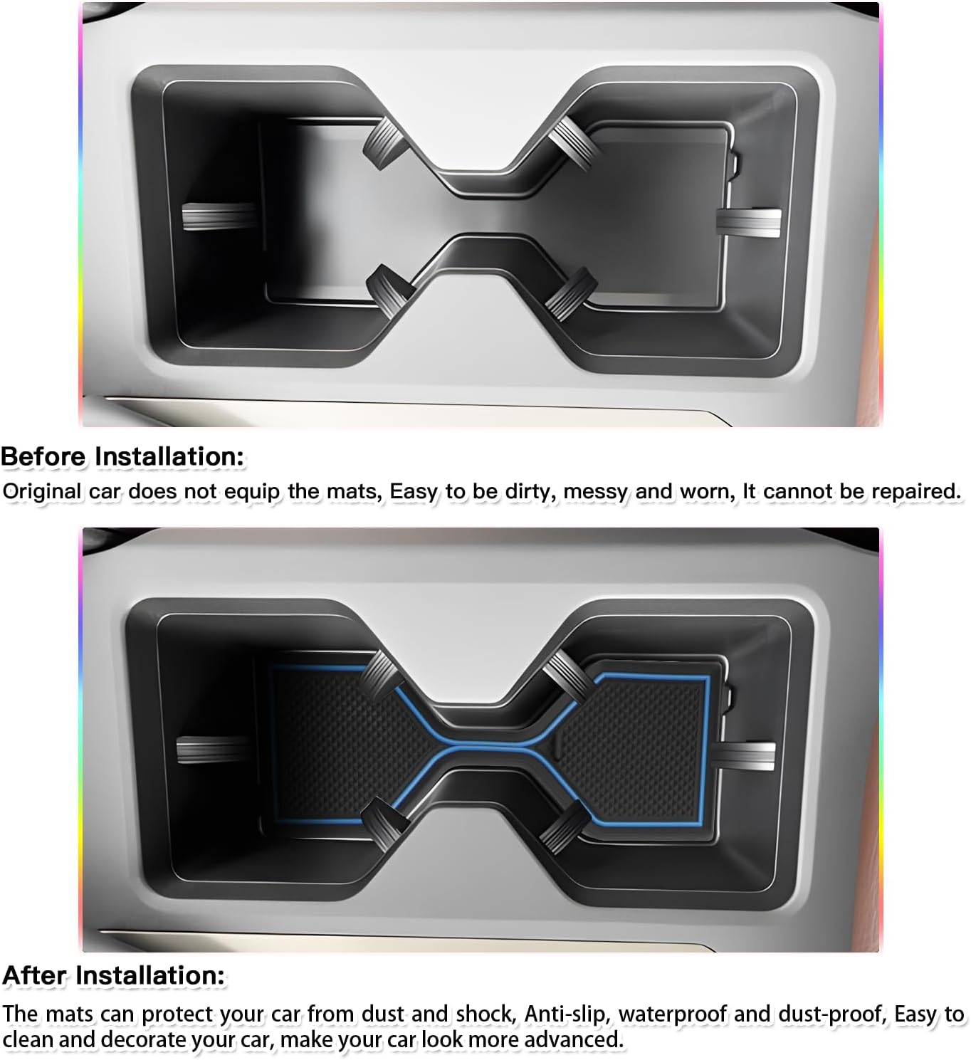 For Toyota Land Cruiser Door Compartment Cup Console Liners 2024 2025 2026