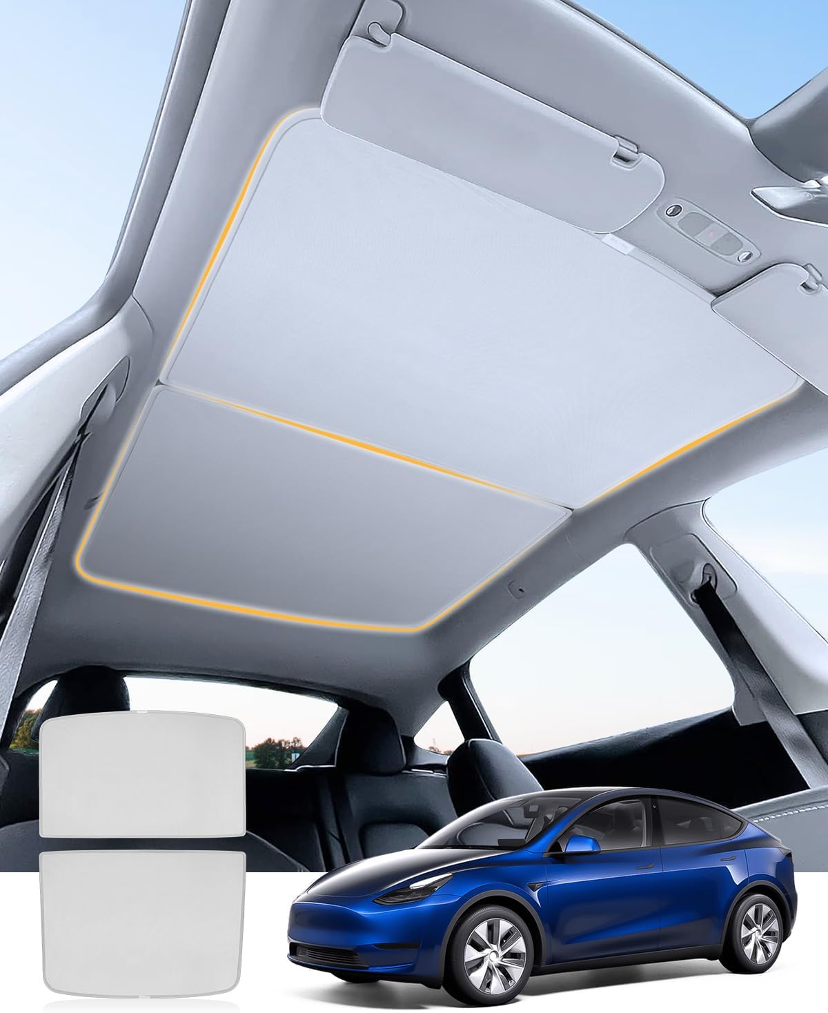 For Tesla Model Y Car Sunroof Sunshade 2021-2024