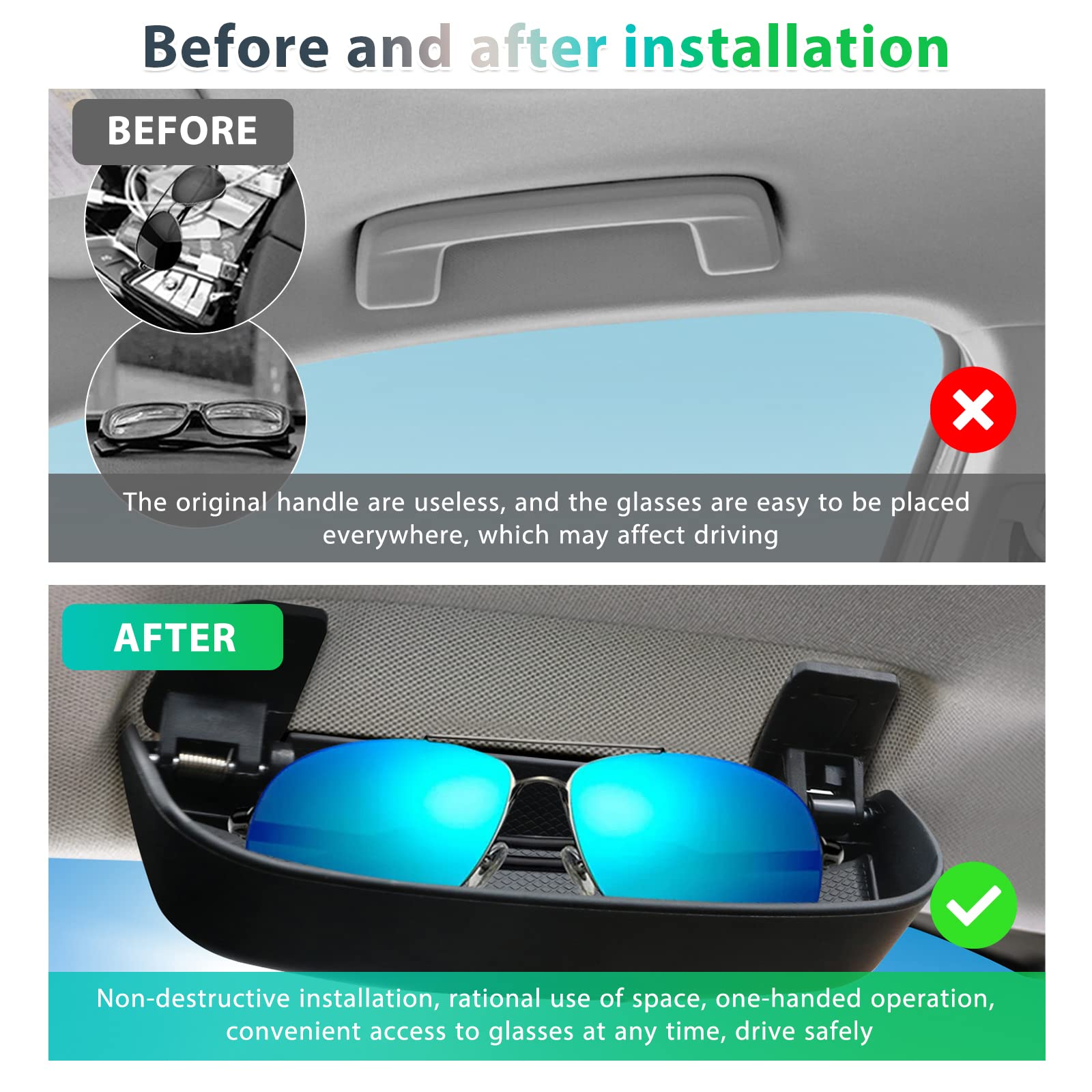 VW Golf 8 VW ID.3 ID3 ID.4 ID4 Cupra Born Sunglasses Glasses Case 2020+ - LFOTPP Car Accessories