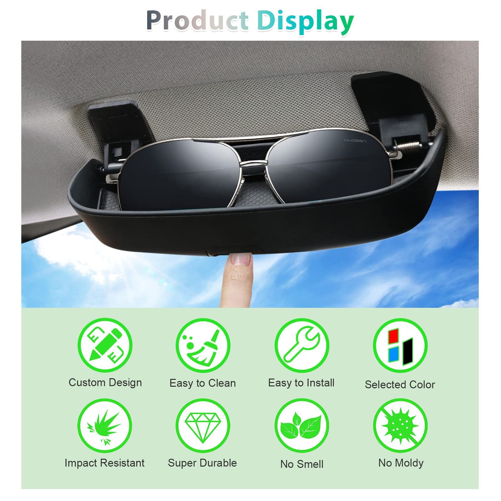 VW Golf 8 VW ID.3 ID3 ID.4 ID4 Cupra Born Sunglasses Glasses Case 2020+ - LFOTPP Car Accessories
