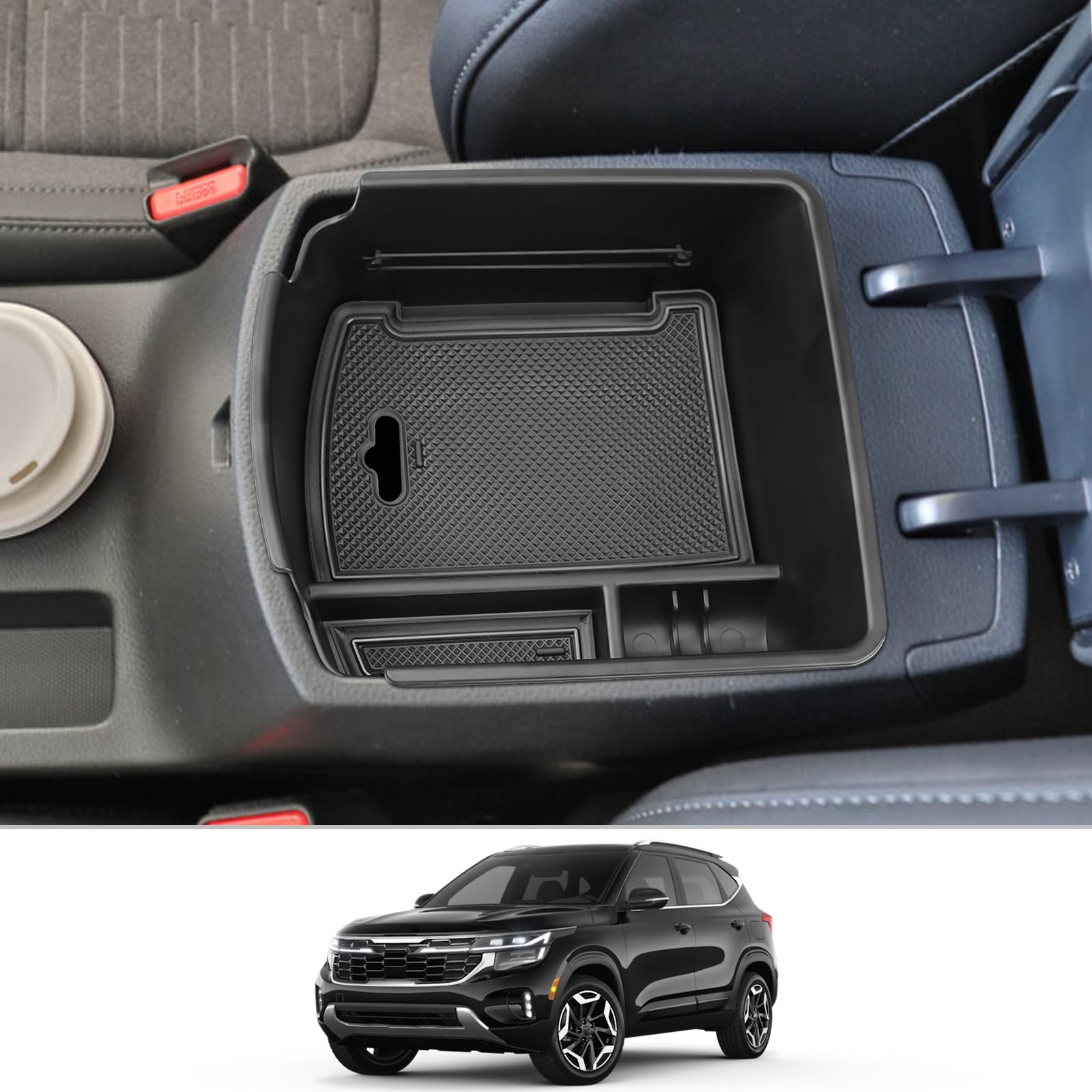 For Kia Seltos Center Console Organizer Tray 2020 2021 2022 2023 2024
