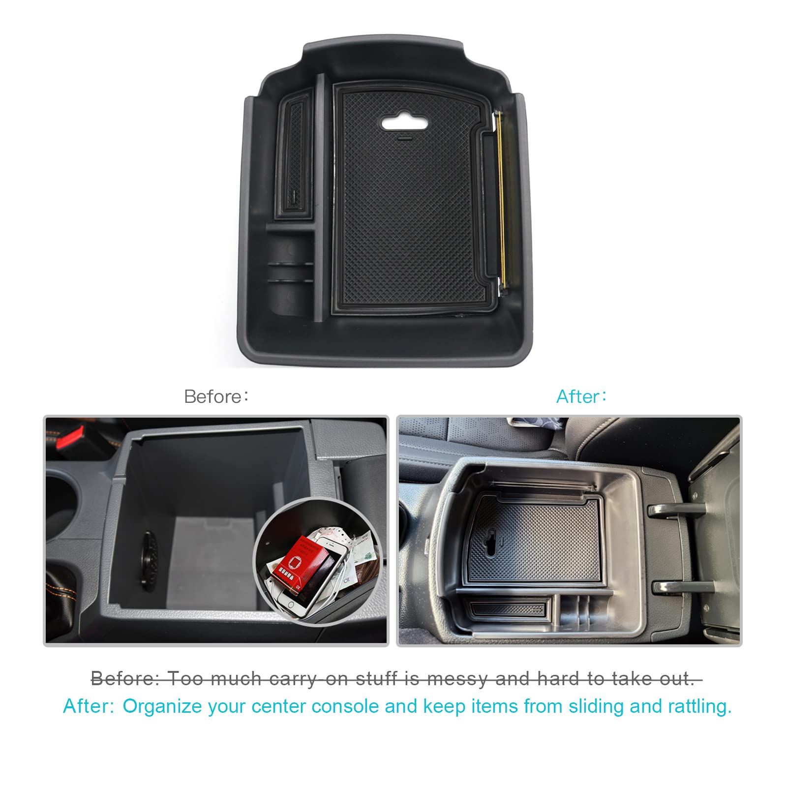 For Kia Seltos Center Console Organizer Tray 2020 2021 2022 2023 2024
