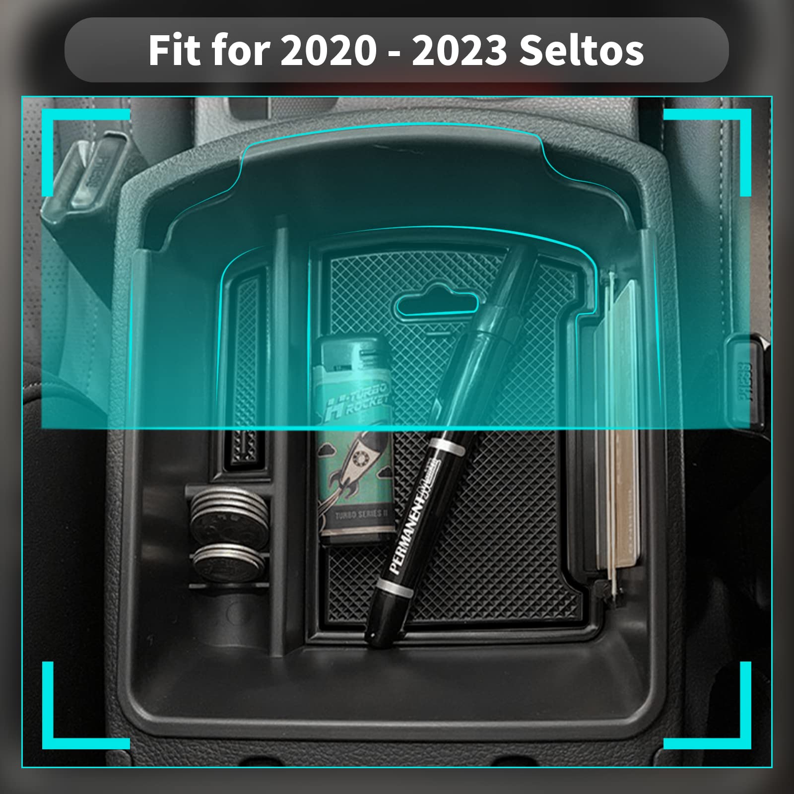 For Kia Seltos Center Console Organizer Tray 2020 2021 2022 2023 2024
