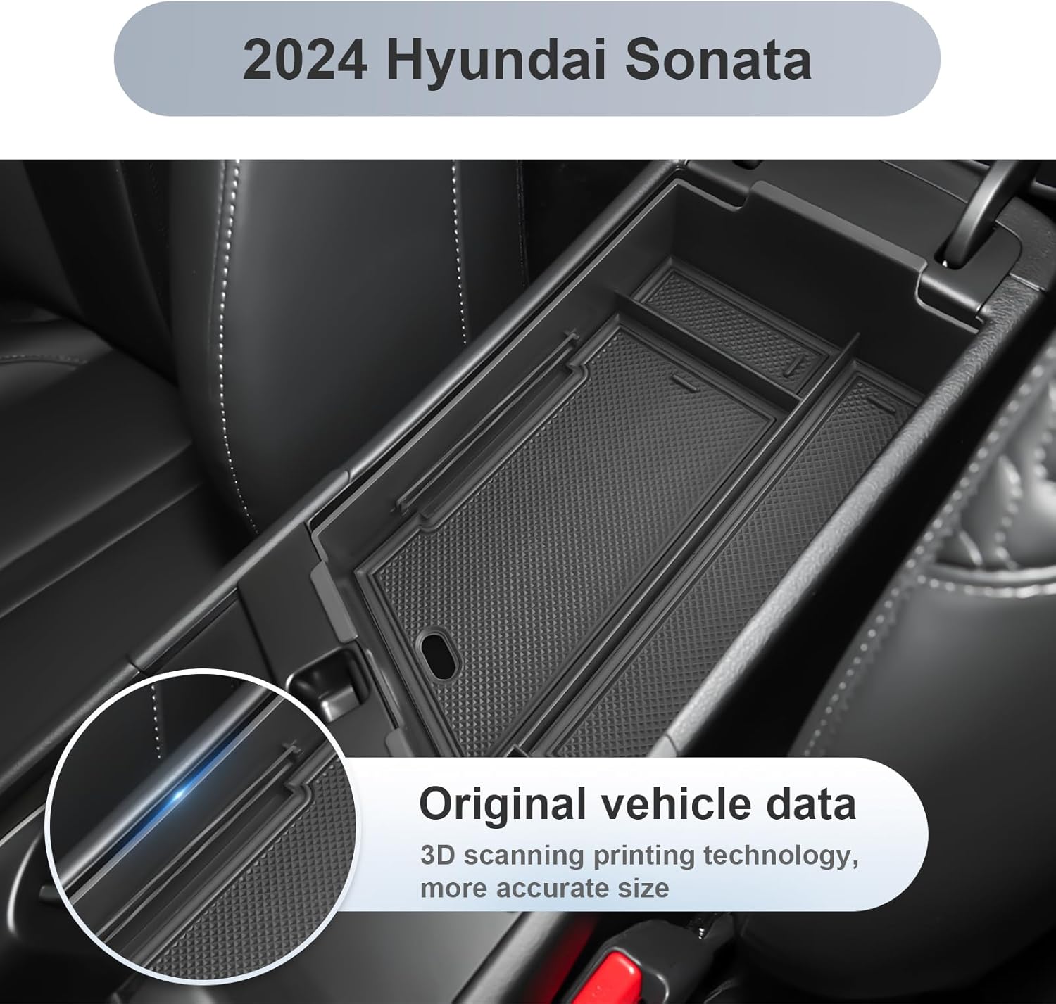 For Hyundai Sonata Center Console Organizer 2024 2025
