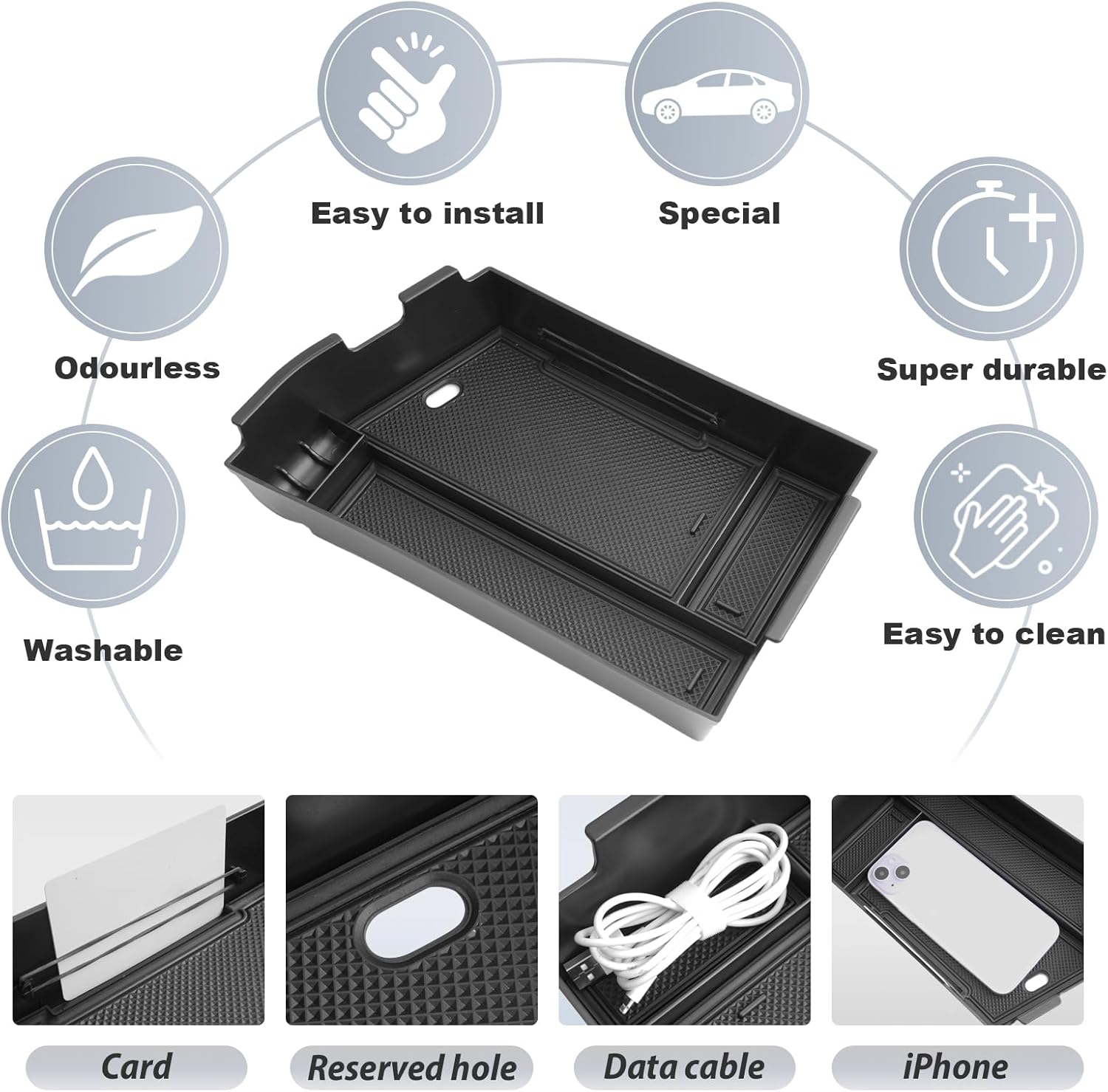 For Hyundai Sonata Center Console Organizer 2024 2025