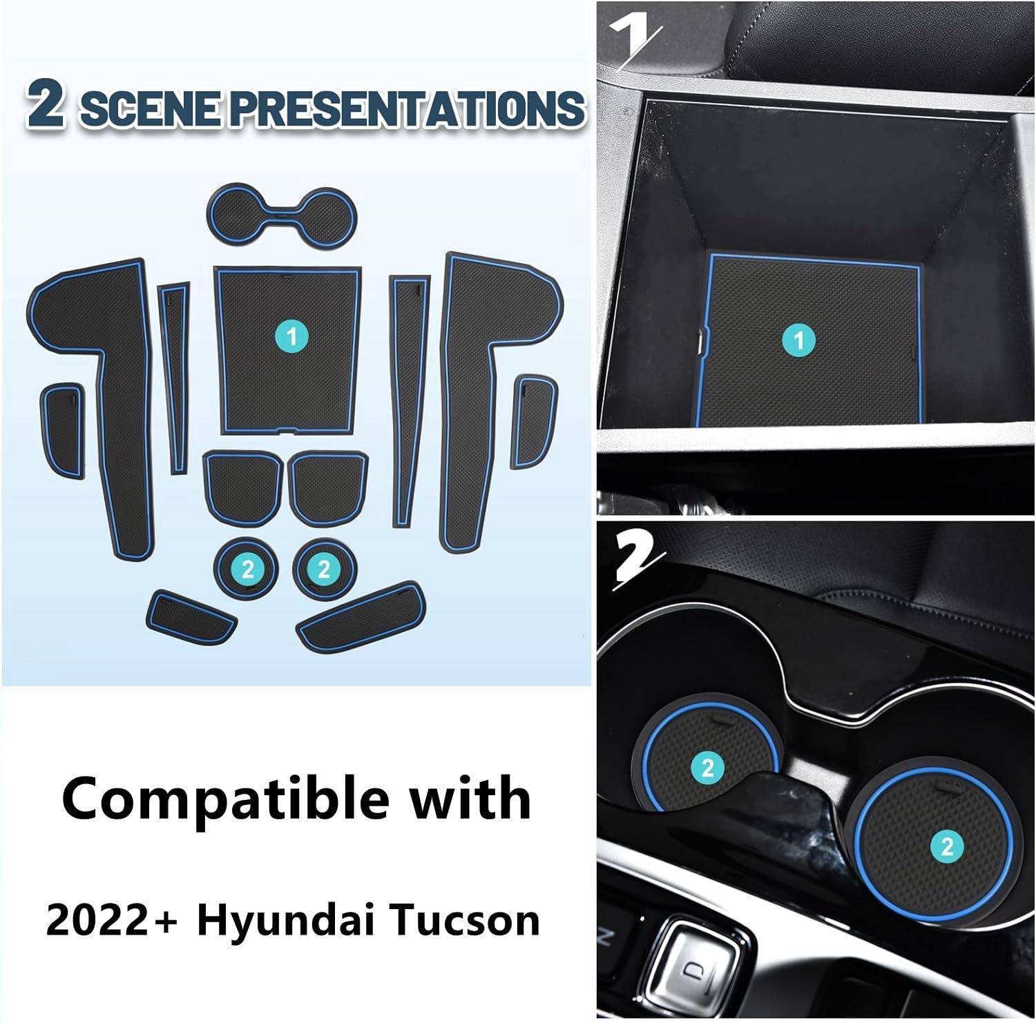 Alfombrillas para ranuras de puertas Hyundai Tucson NX4 2021+