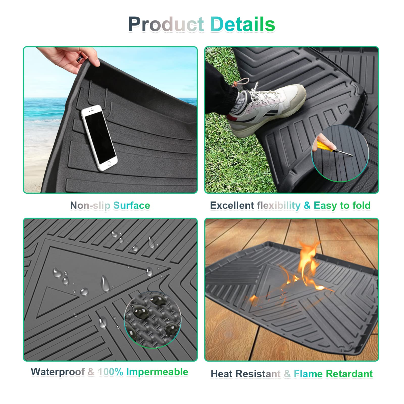 For Toyota C-HR TPE Floor Trunk Mats 2016+
