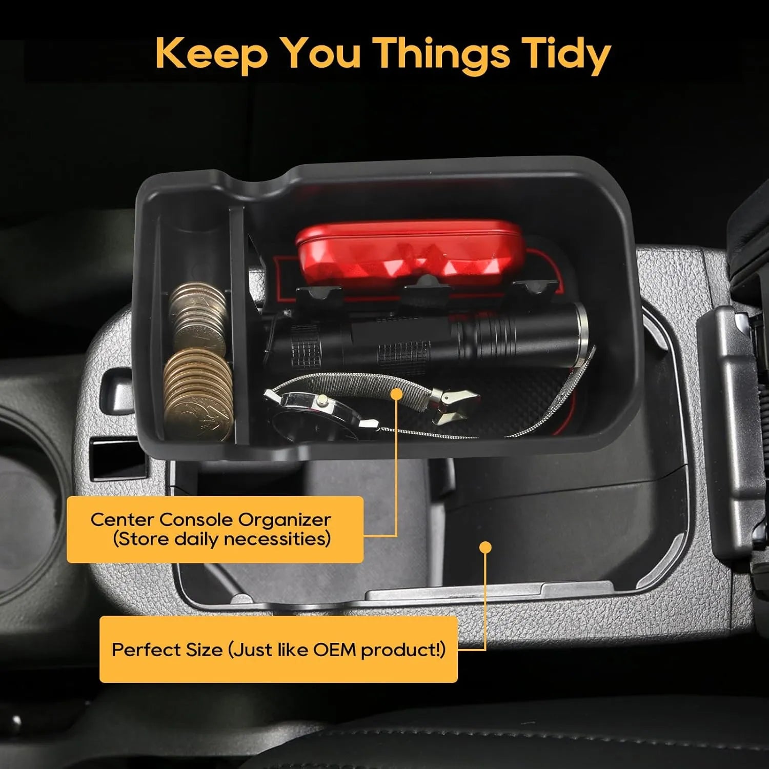 For Jeep Compass Center Console Armrest Storage Box 2017-2021