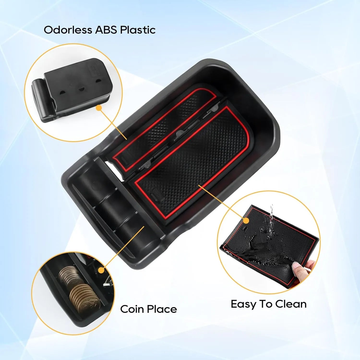 For Jeep Compass Center Console Armrest Storage Box 2017-2021