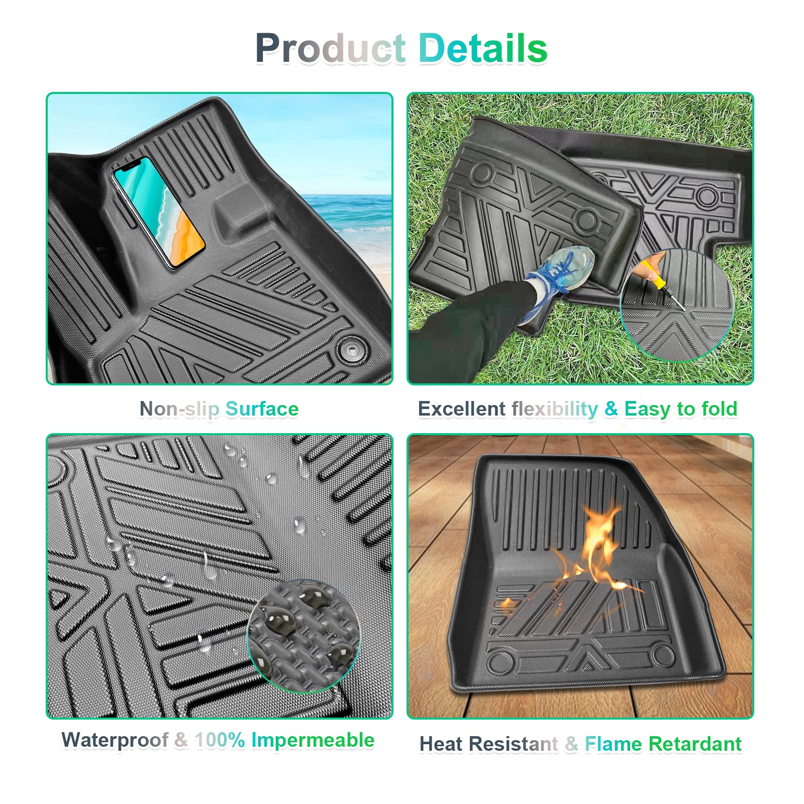 For Peugeot 3008 II Floor Trunk Mats 2016+