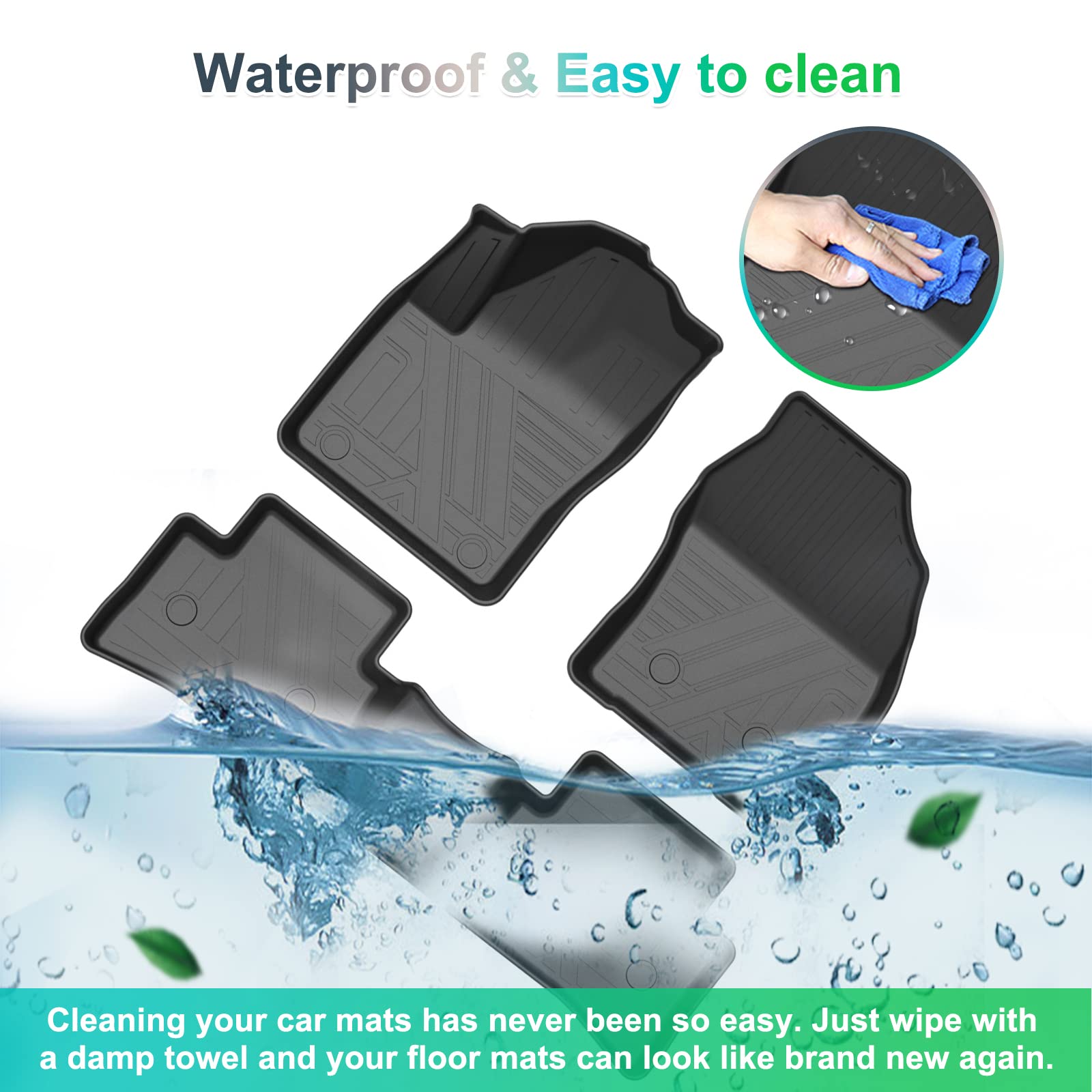 For Toyota C-HR TPE Floor Trunk Mats 2016+
