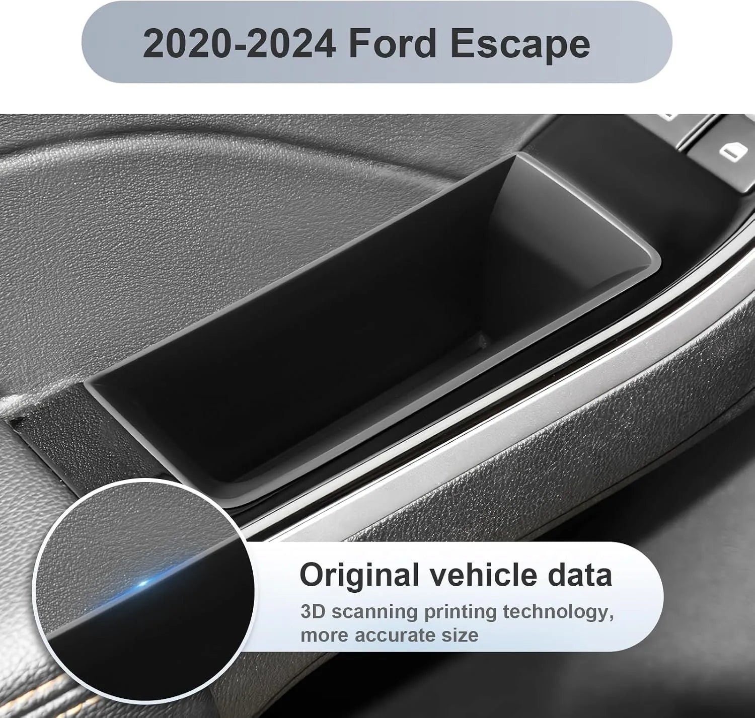 For Ford Escape Car Side Door Grab Handle Pocket 2020-2026
