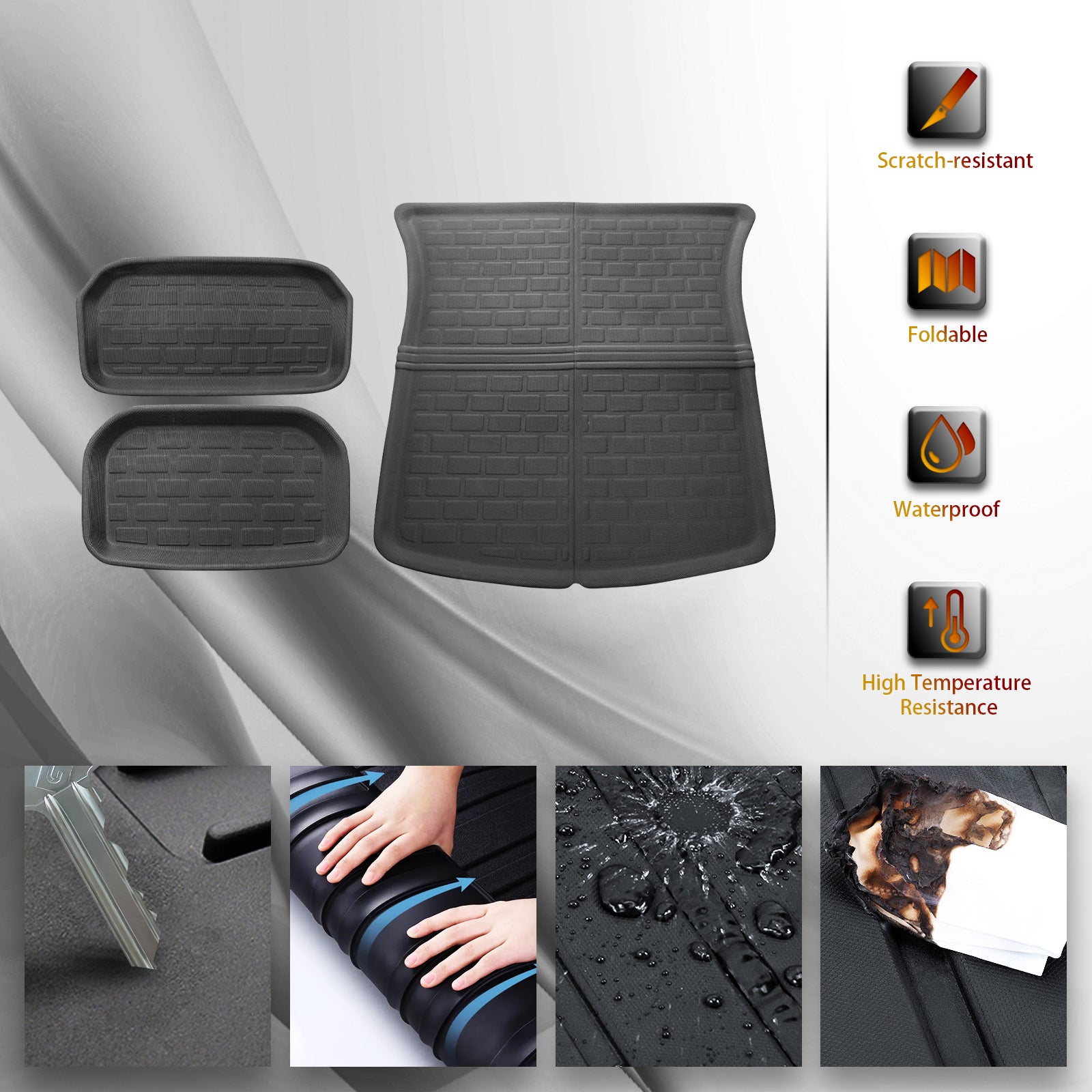 Tesla Model Y Trunk Mats Rear Seat Mats 2021+