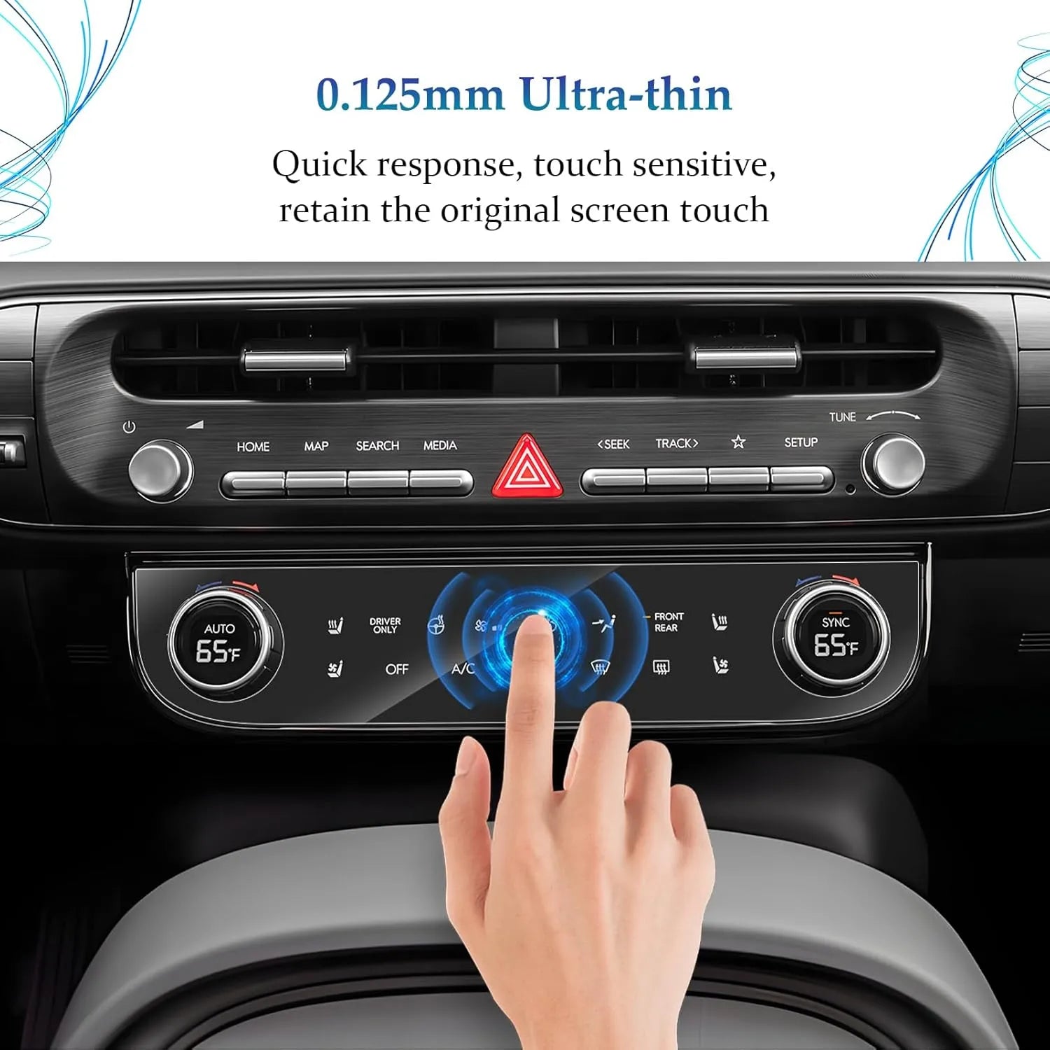 For Hyundai Palisade& Ioniq 9 12.3 inch Multimedia and Cluster Integrated Screen Protector 2026+