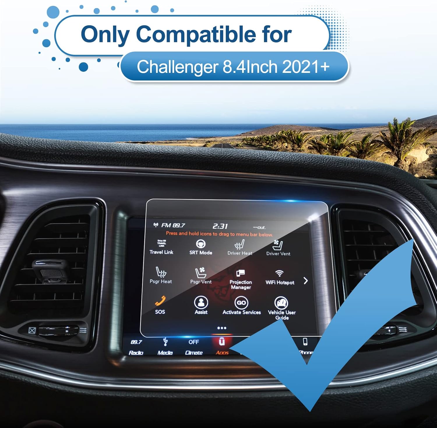 Protector de pantalla Jeep Compass 2017+