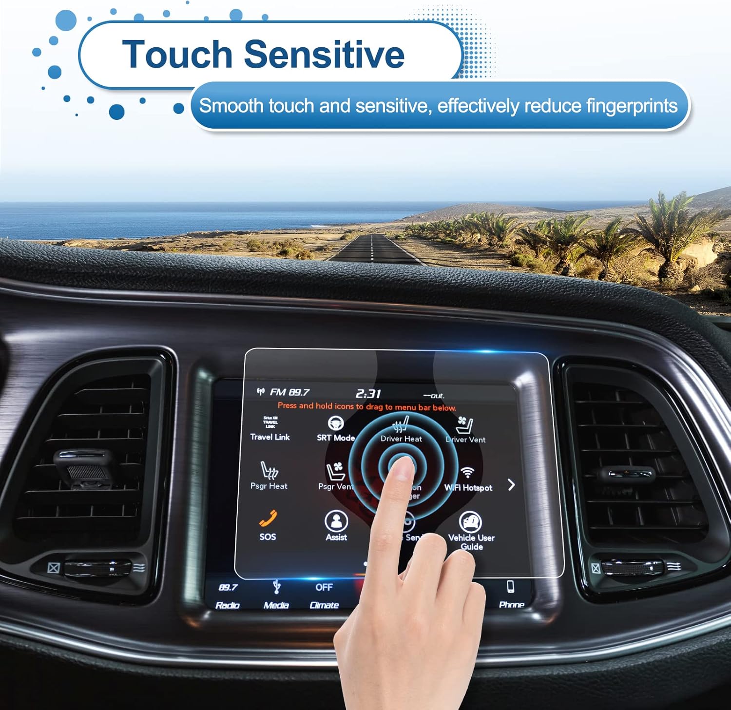 Protector de pantalla Jeep Compass 2017+