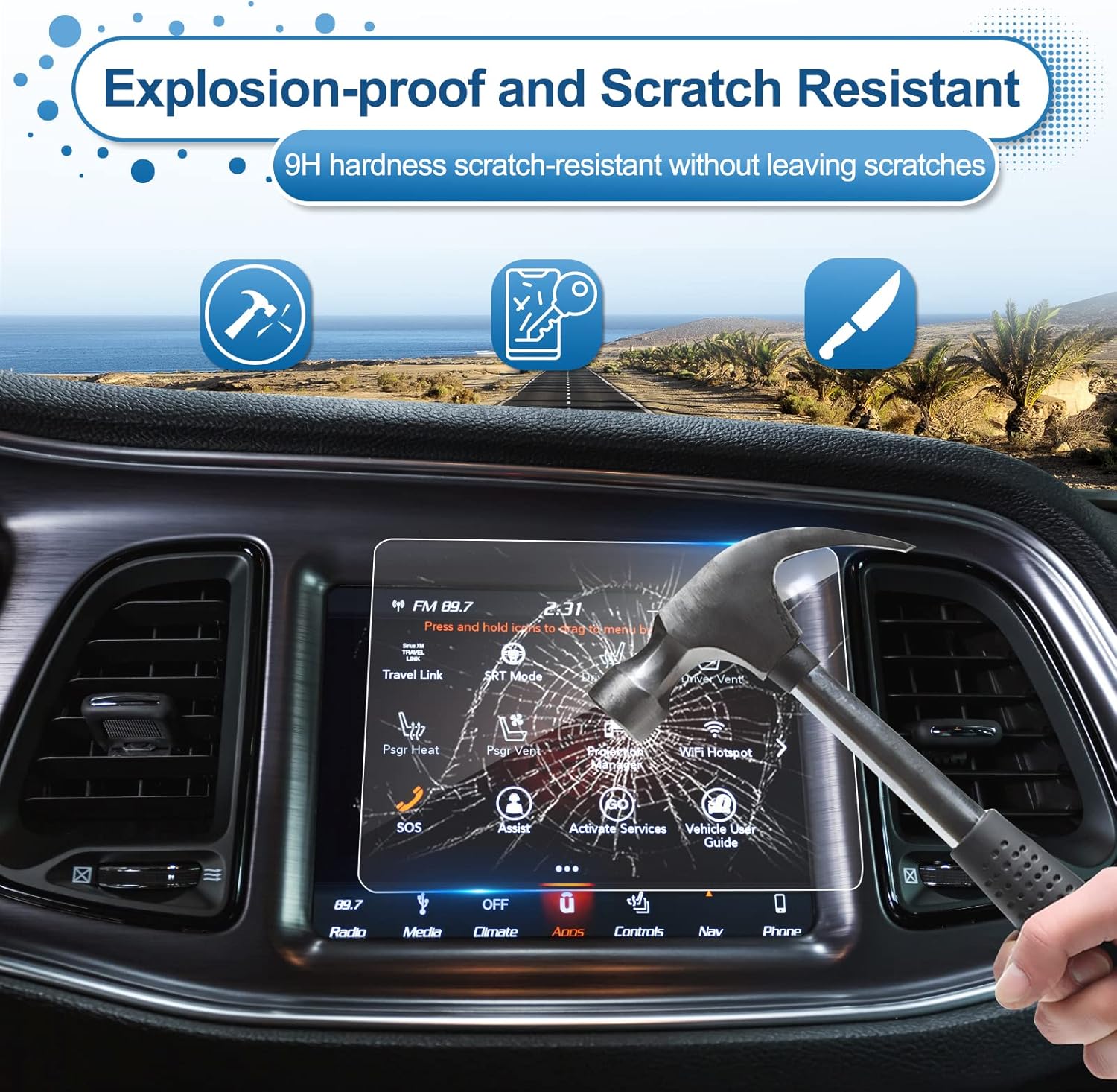 Protector de pantalla Jeep Compass 2017+