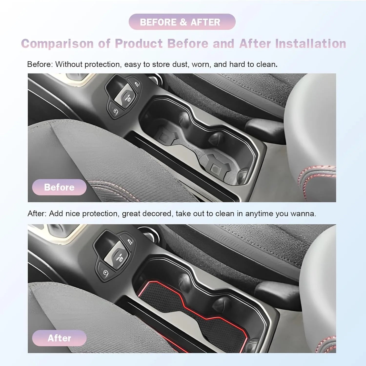 For Jeep Renegade Door Slot Mats Liner 2019-2026