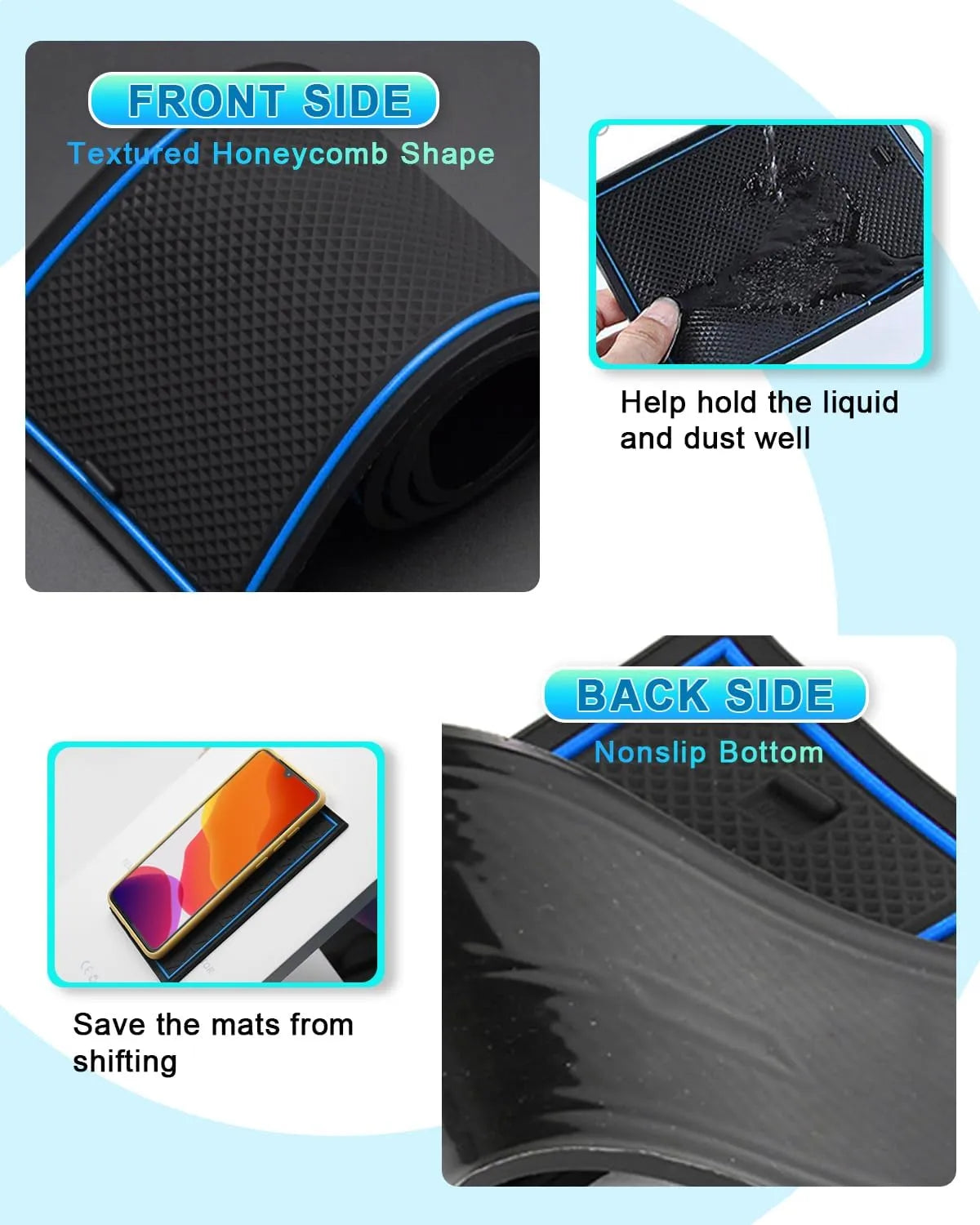 For Jeep Renegade Door Slot Mats Liner 2019-2026