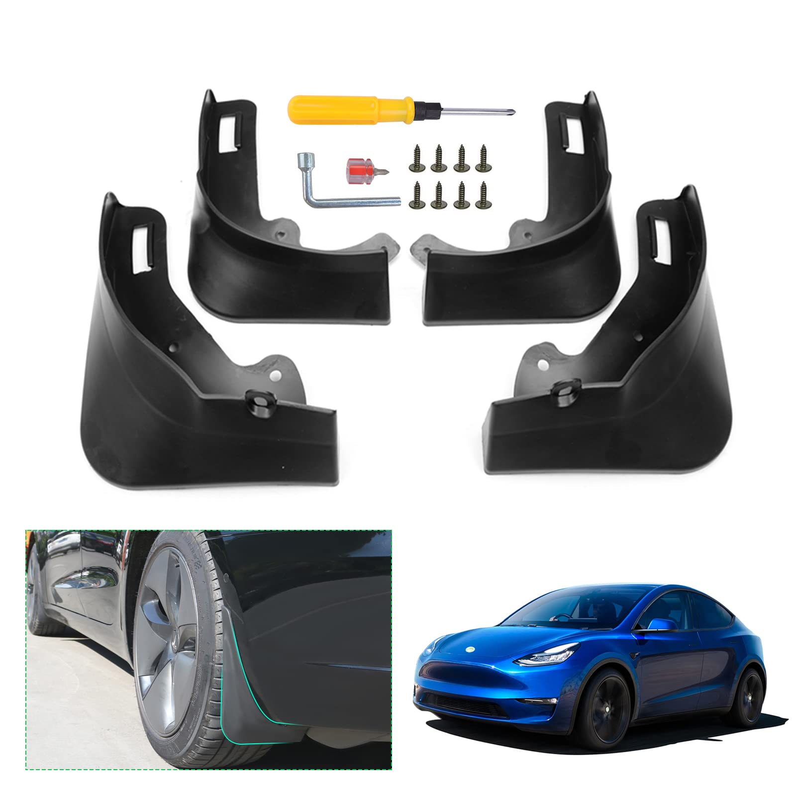 For Tesla Model 3 Model Y Splash Guards Mudflap Fender Mudguards
