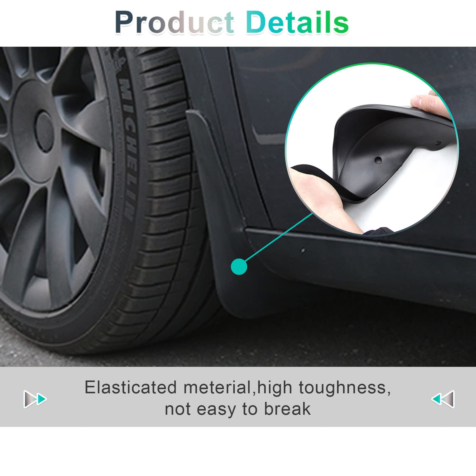 For Tesla Model 3 Model Y Splash Guards Mudflap Fender Mudguards