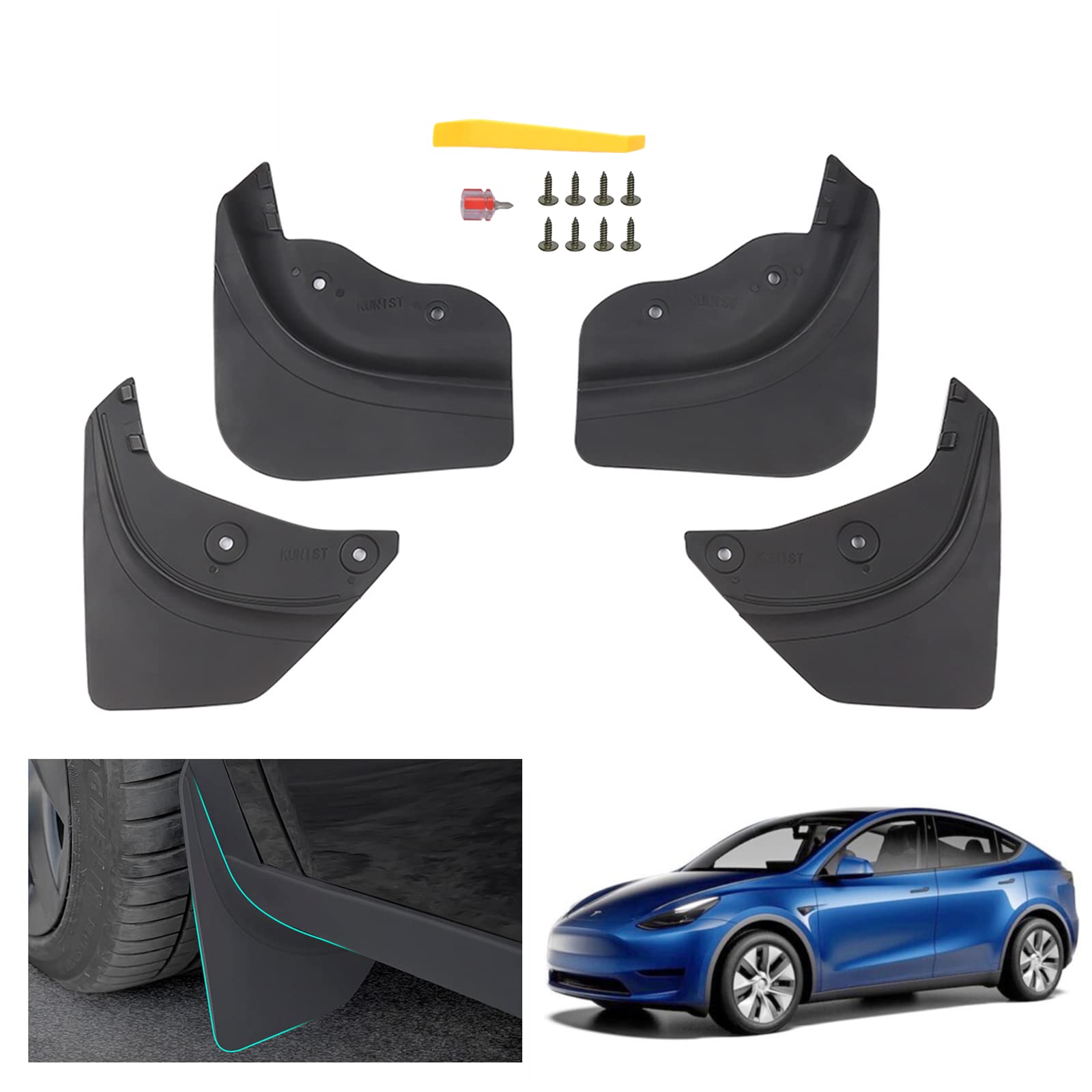 For Tesla Model 3 Model Y Splash Guards Mudflap Fender Mudguards