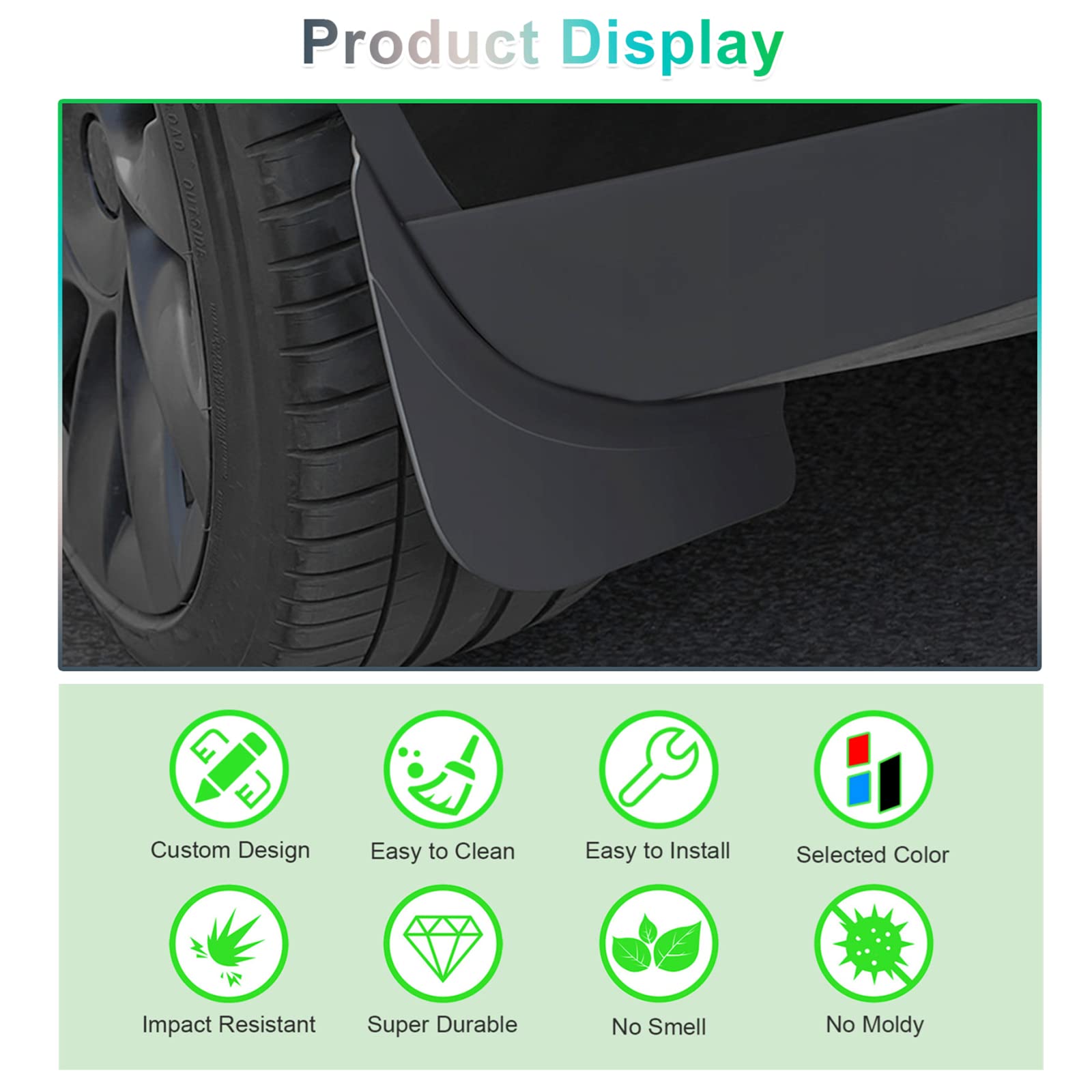 For Tesla Model 3 Model Y Splash Guards Mudflap Fender Mudguards