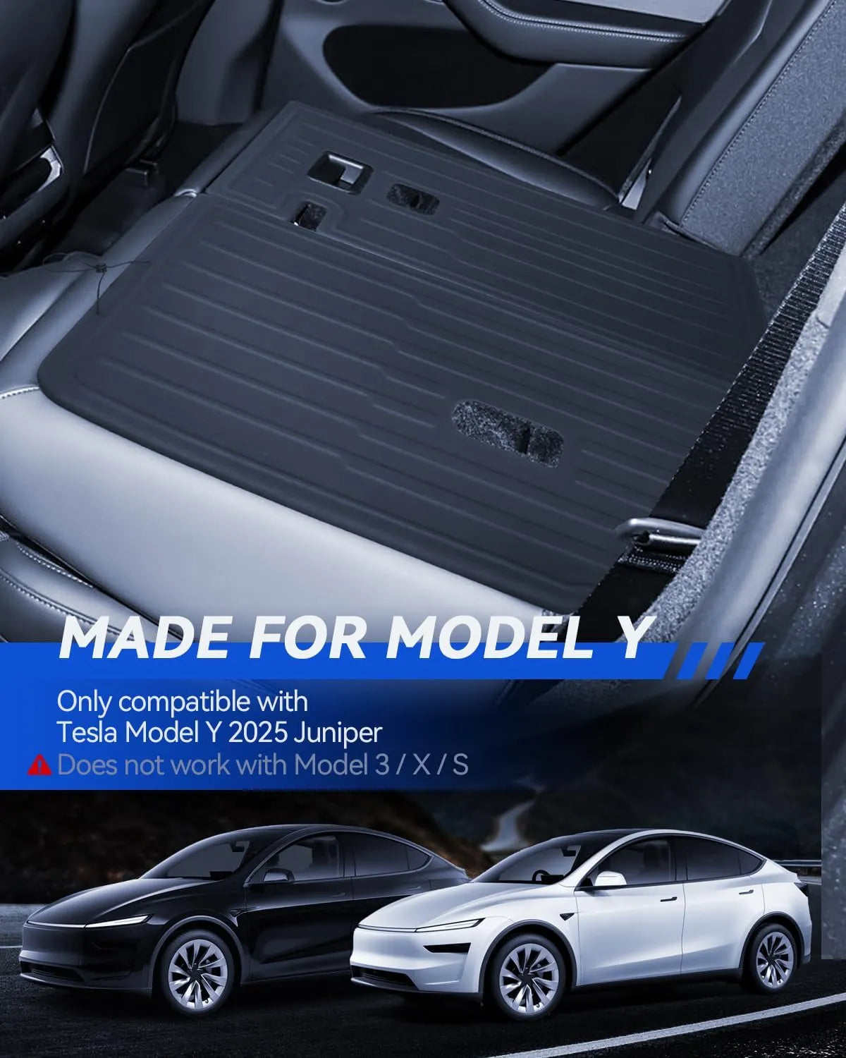 For Tesla Model Y Trunk Mat Rear Seat Back Mats 2025 2026 2027